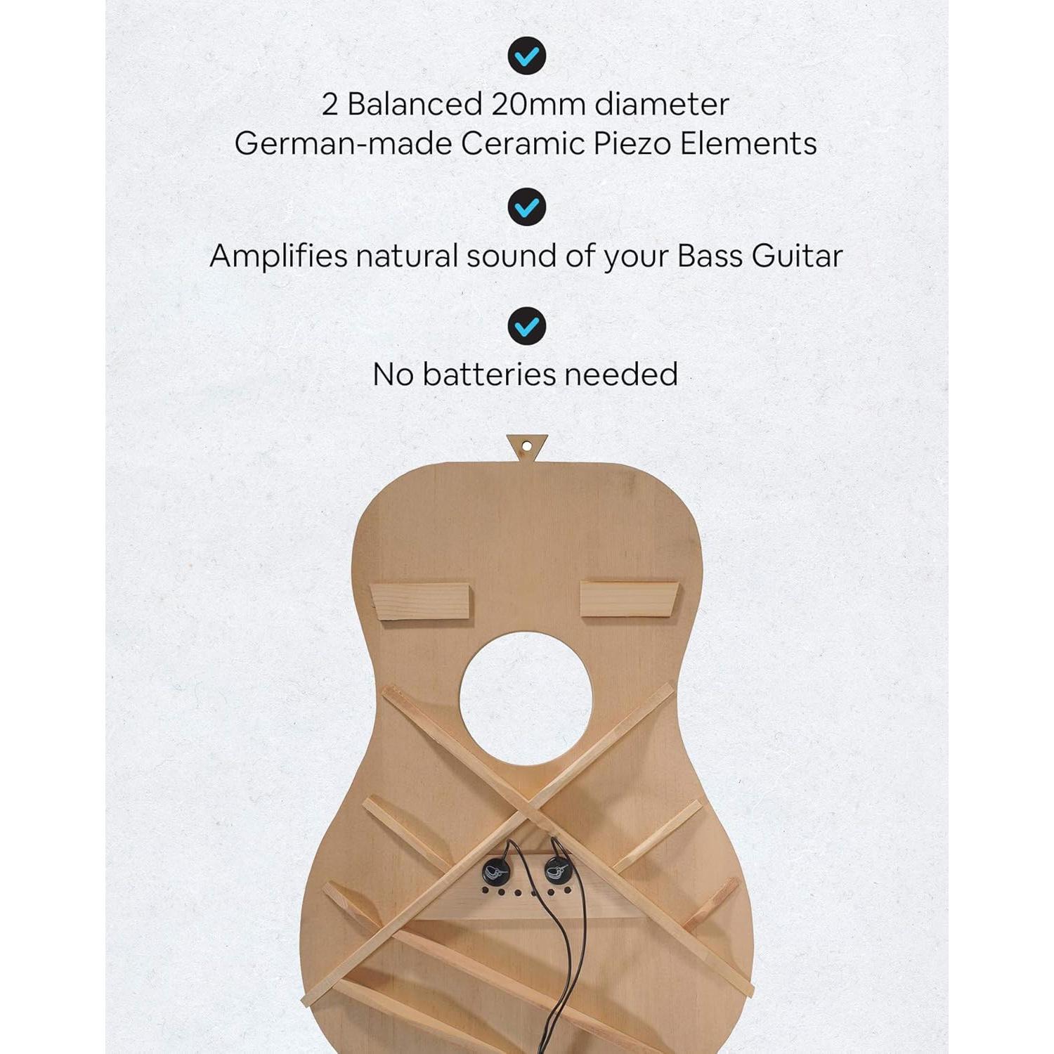 Captador Piezoeléctrico EP002K para Guitarras Bajo