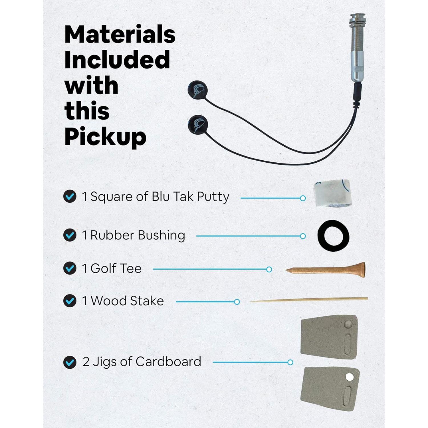 Captador Piezoeléctrico EP002K para Guitarras Bajo