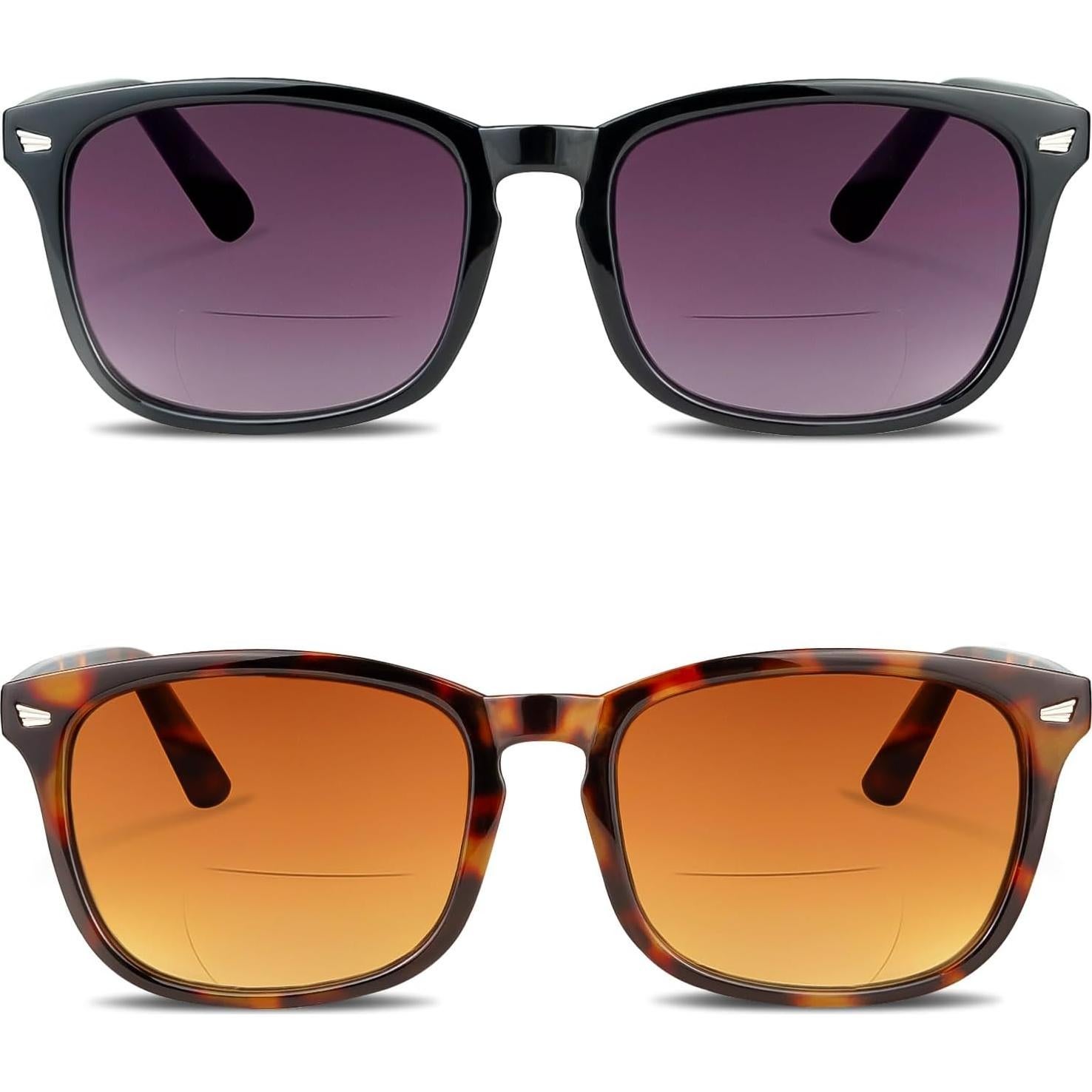 Gafas de sol bifocales UV400 para mujeres 1.5x 2 paquetes