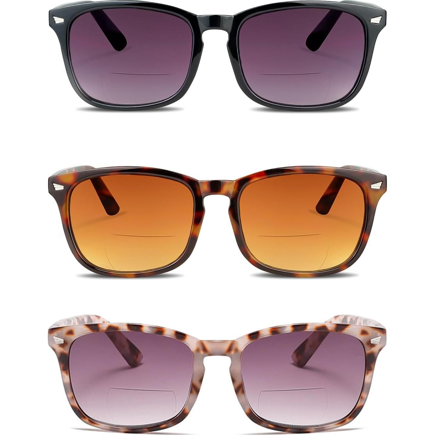 Gafas de sol bifocales UV400 para mujeres - 3 paquetes