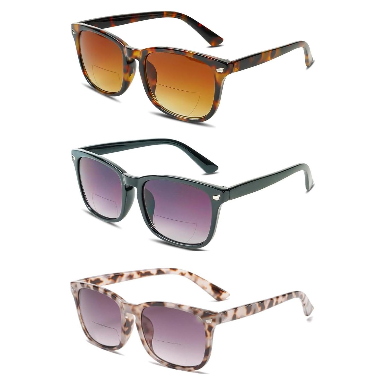 Gafas de sol bifocales UV400 para mujeres - 3 paquetes