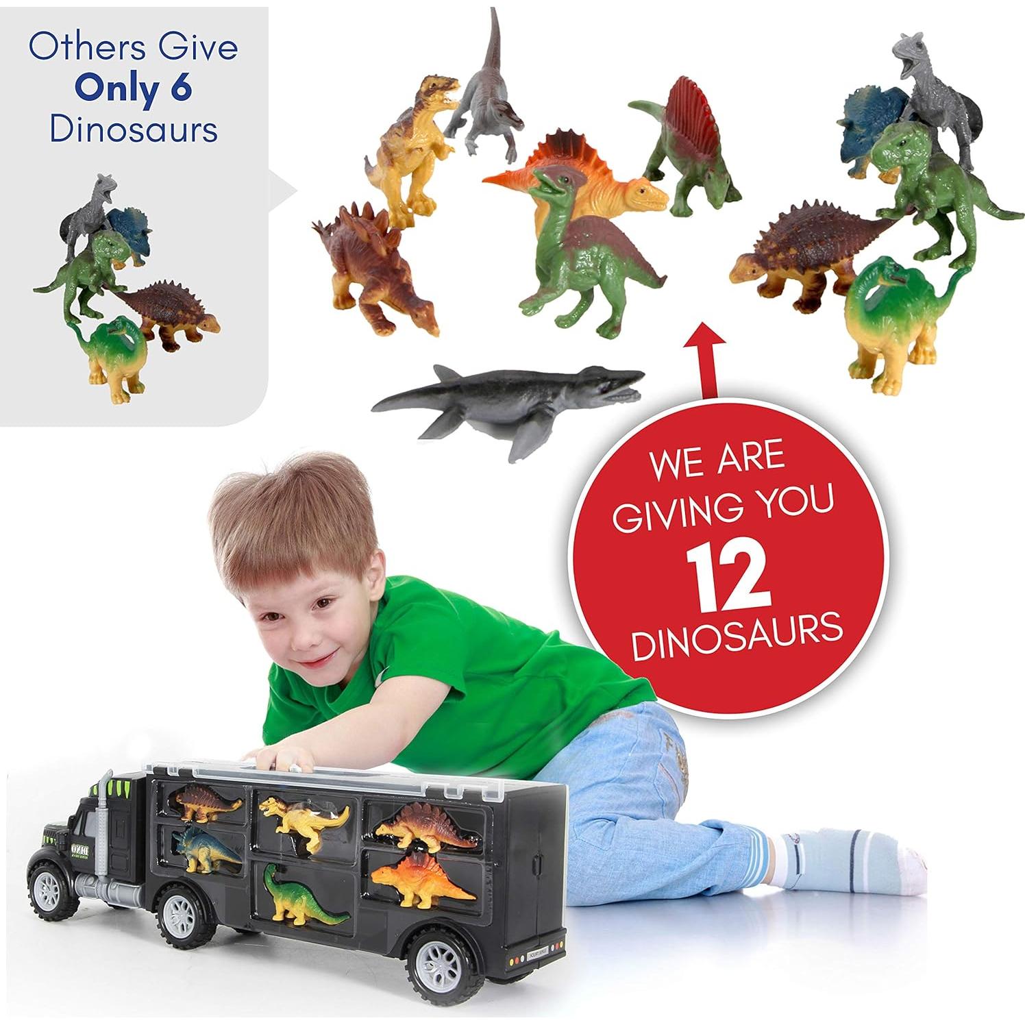 Transportador de Dinosaurios MOBIUS con 12 Figuras 41x9x14cm