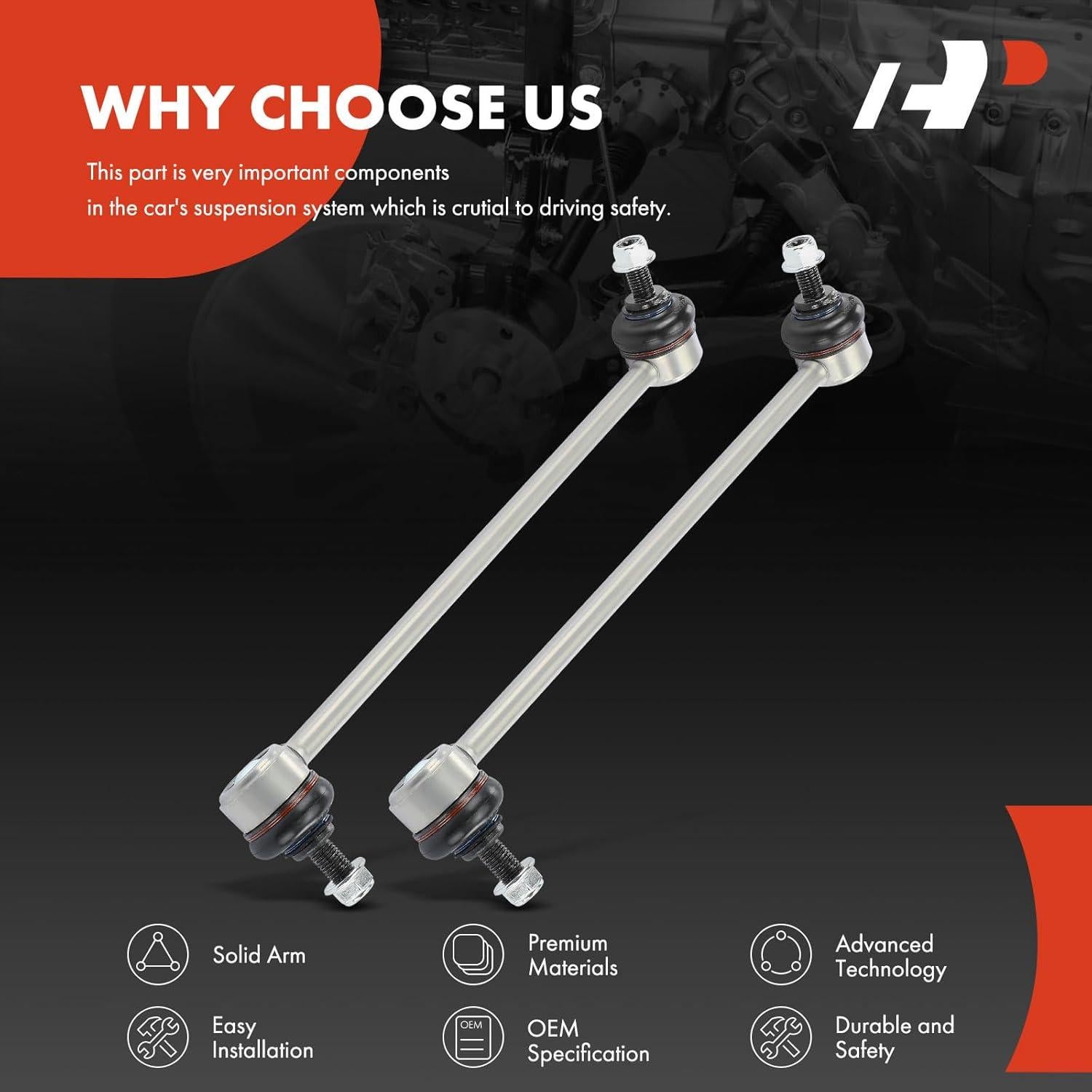 Enlaces de Barra Estabilizadora Delantera A-Premium para BMW RWD