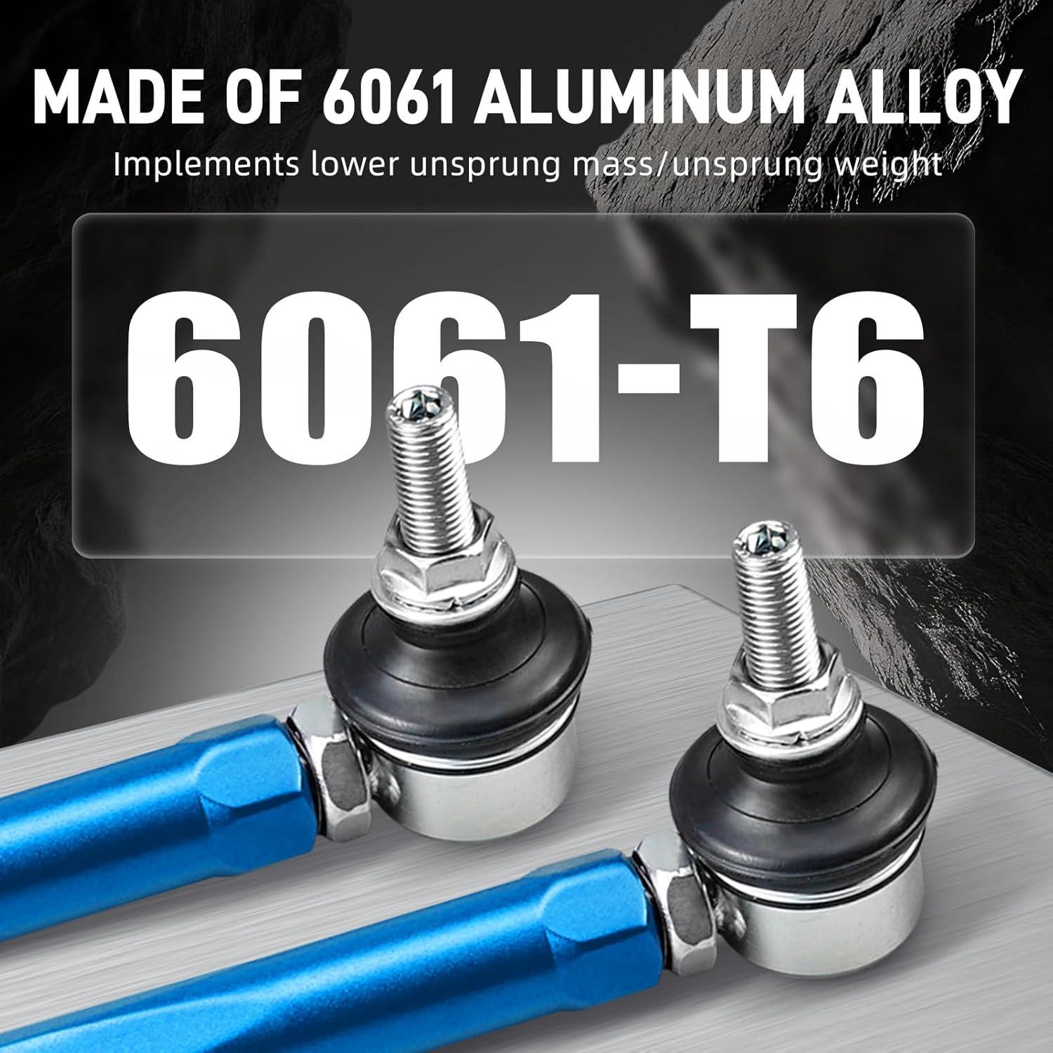 Kit de enlace de barra estabilizadora Bevinsee azul ajustable 245-310mm