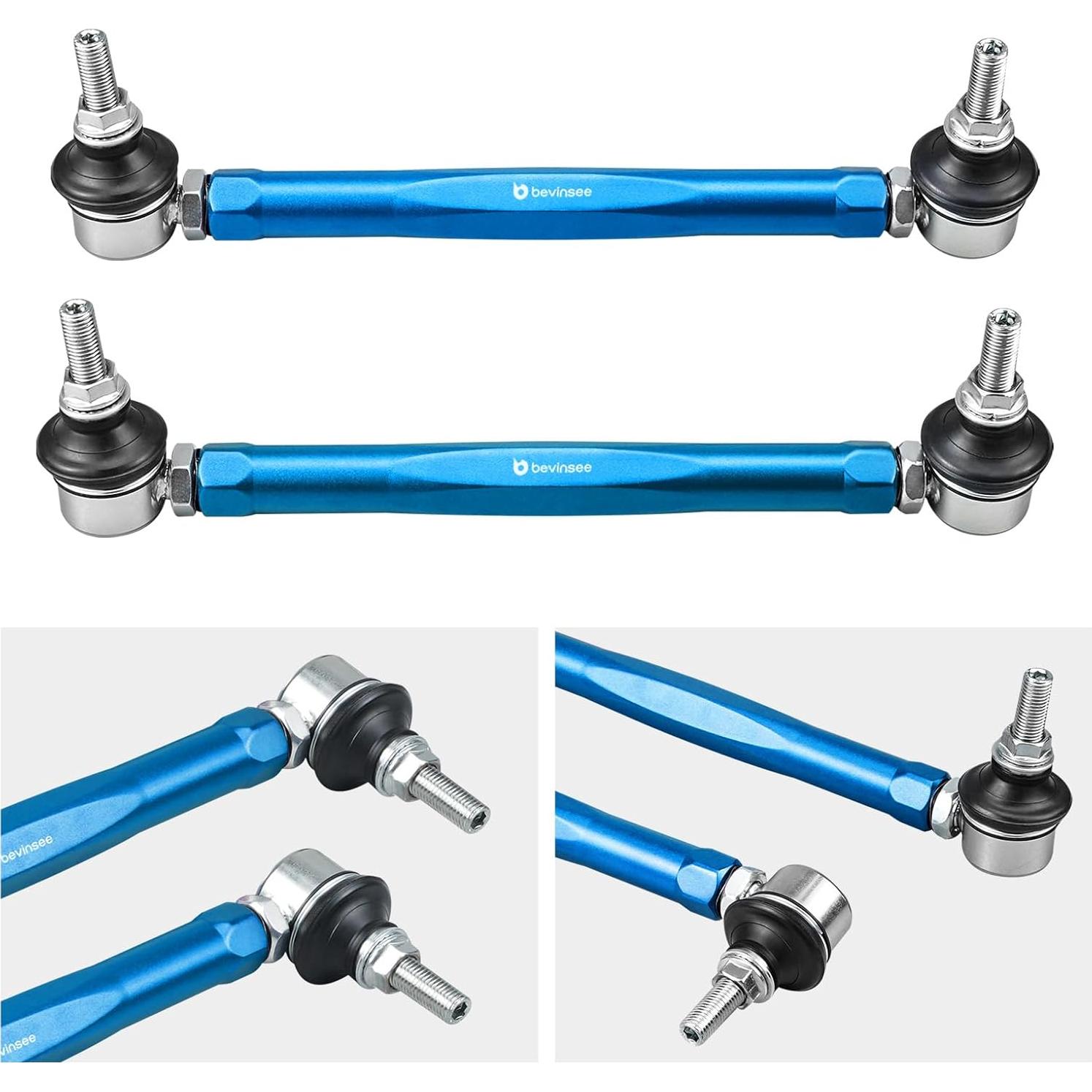 Kit de enlace de barra estabilizadora Bevinsee azul ajustable 245-310mm