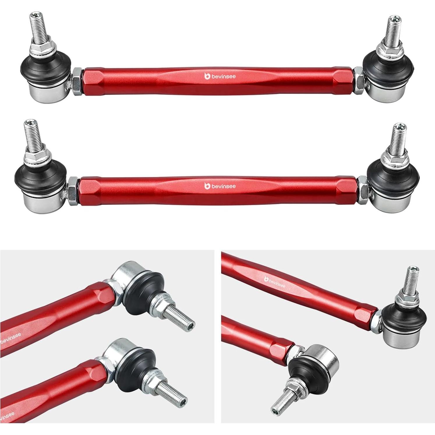 Kit de suspensión ajustable Bevinsee para BMW E46/Z4, aluminio rojo