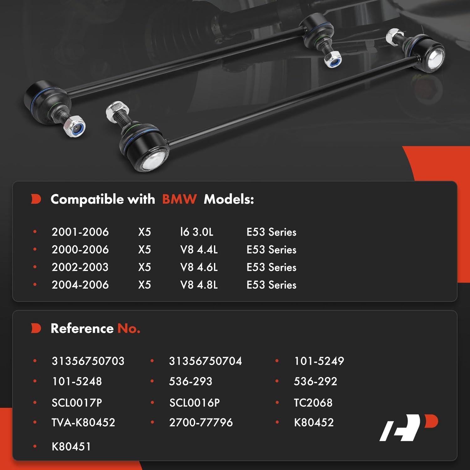 Enlaces de Barra Estabilizadora Delantera A-Premium BMW X5 2000-2006