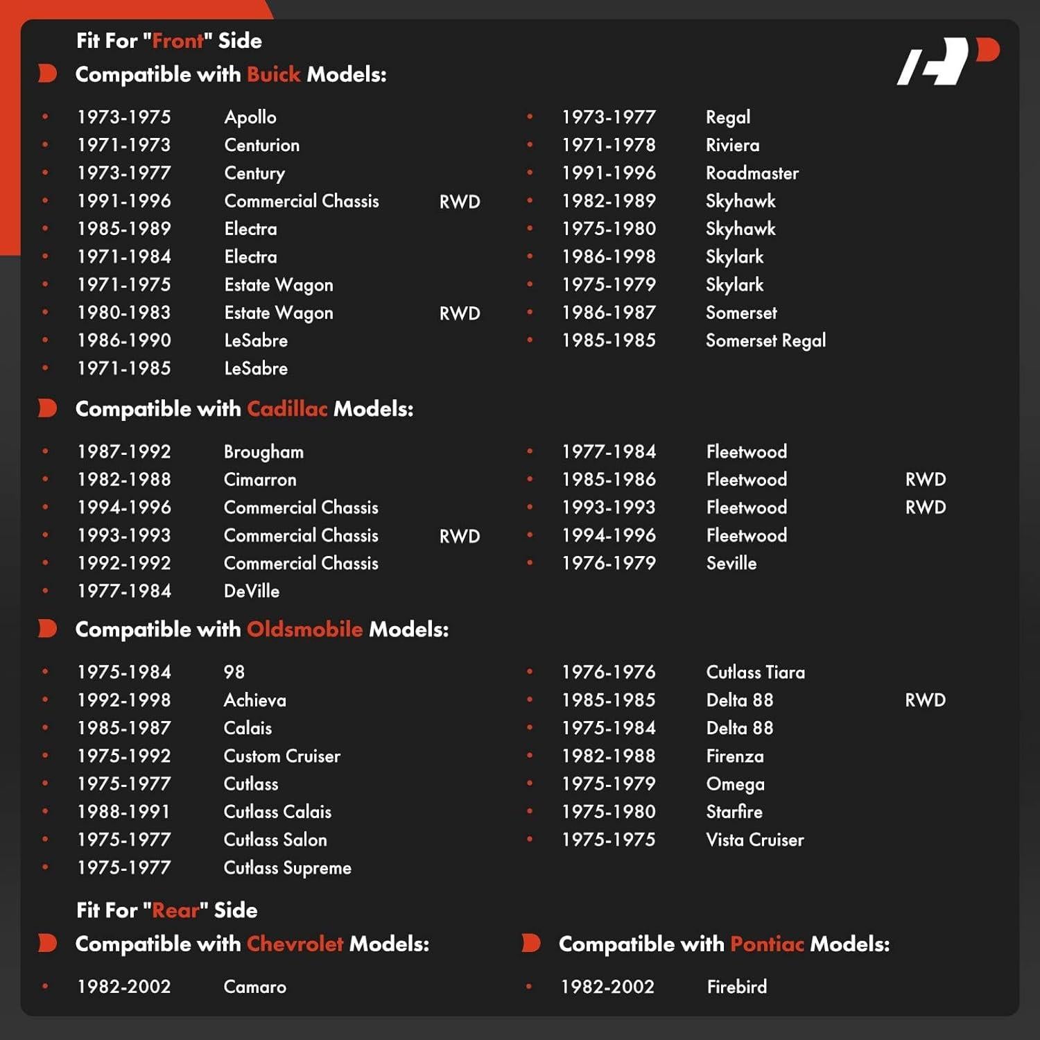 A-Premium Enlaces de Barra Estabilizadora Delantera Chevy
