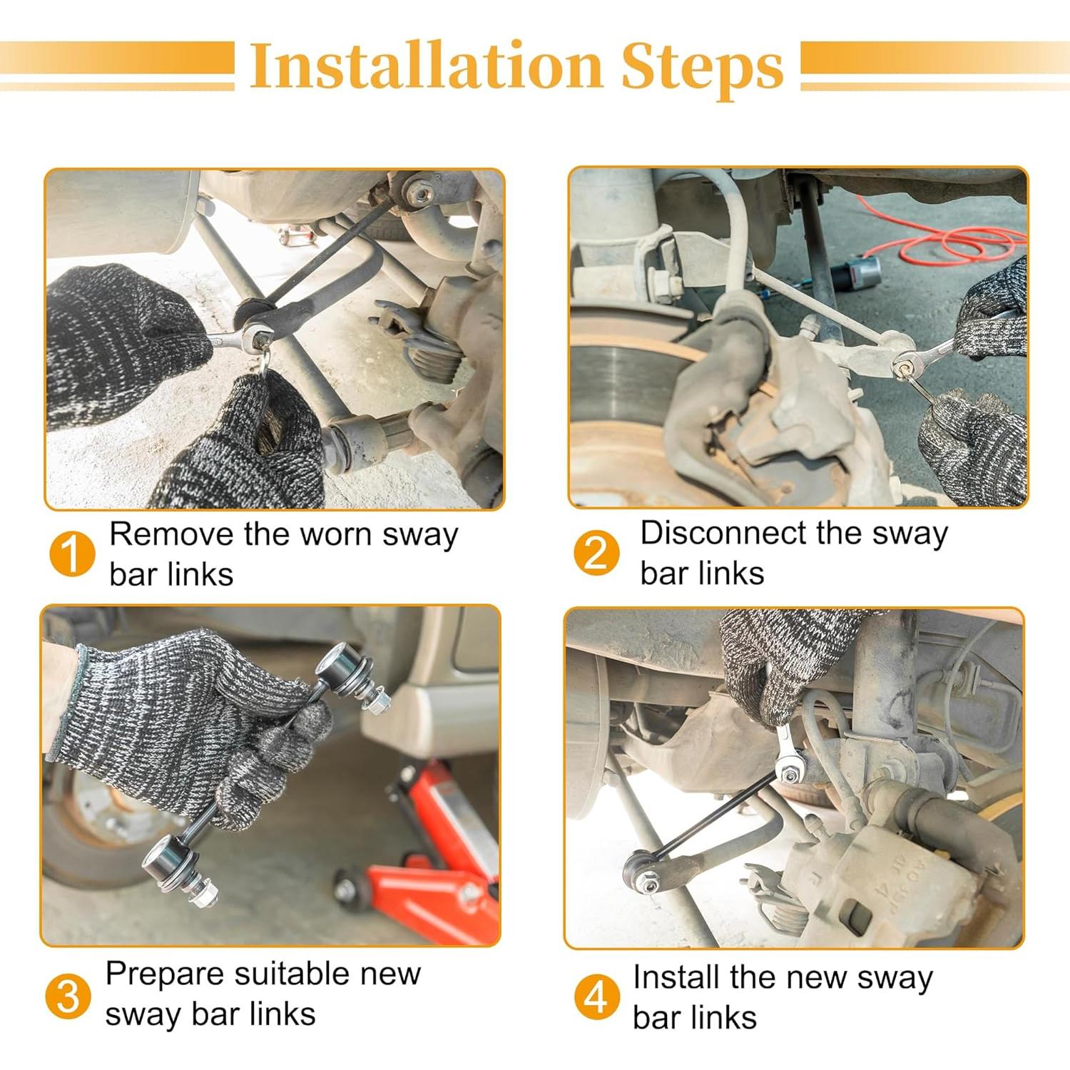 Enlaces de Barra Estabilizadora Delantera X AUTOHAUX para Mitsubishi