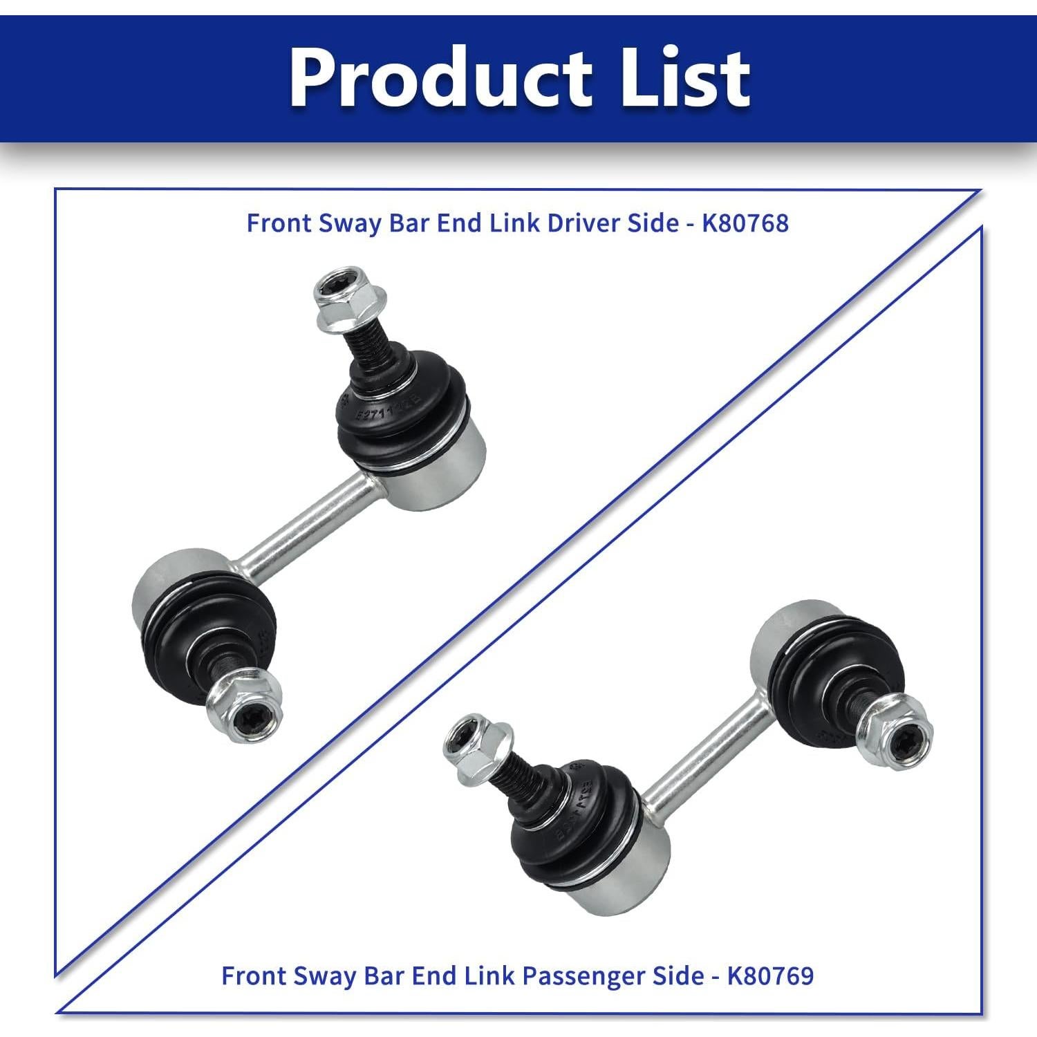 Enlaces de barra estabilizadora HAWK BROTHER K80768 K80769 para Honda Civic y Acura CSX