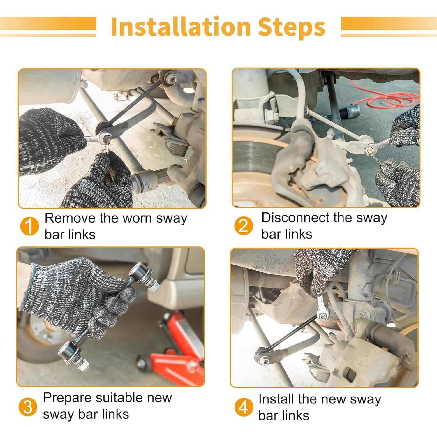 Enlaces de Barra Estabilizadora Delantera X AUTOHAUX para Acura MDX 2014-2020