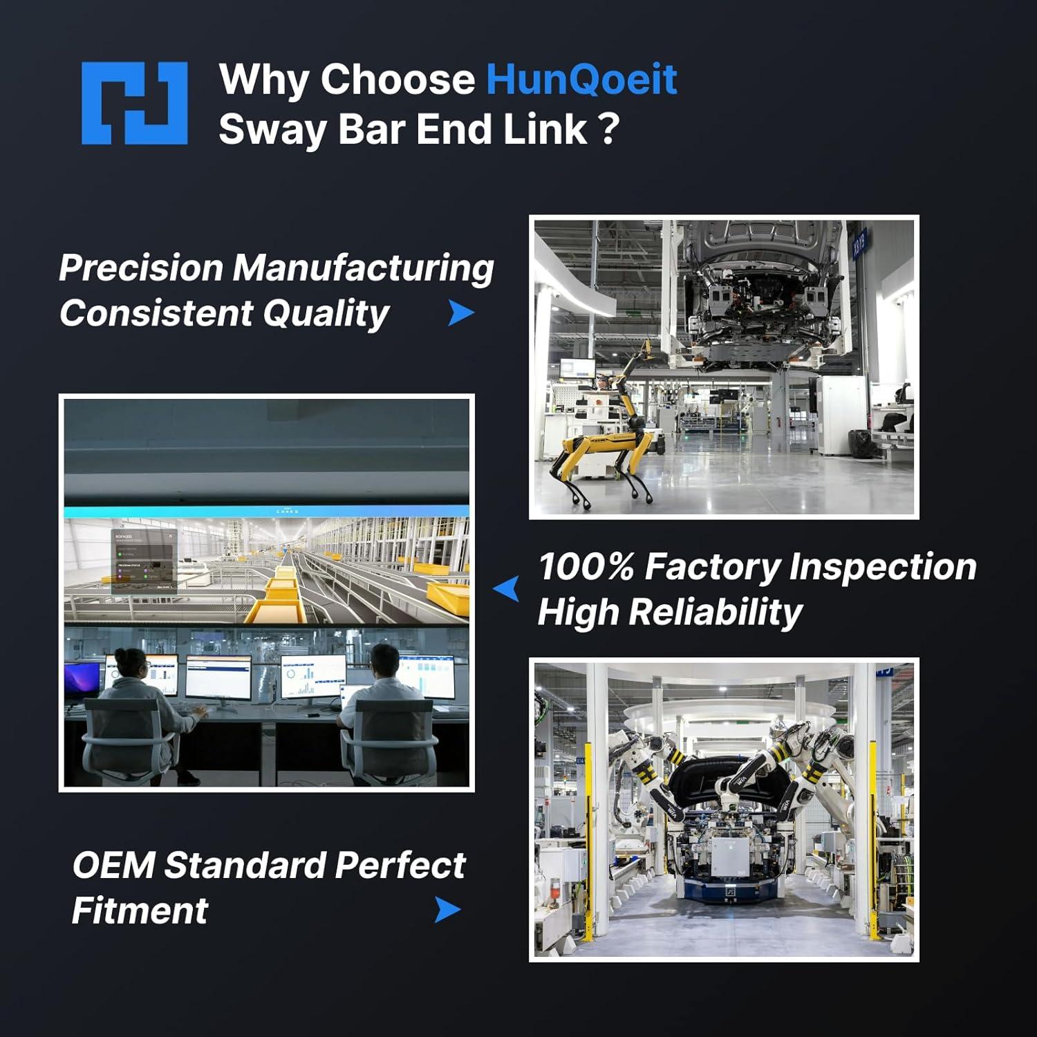 Enlaces de Barra Estabilizadora Frontal Hunqoeit K750123 2 Pcs