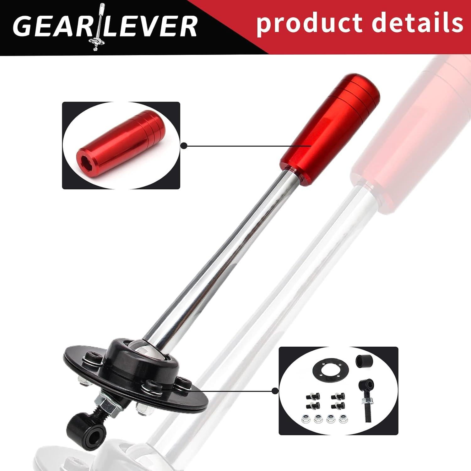 Palanca de Cambio Corto Ajustable GSTP Rojo 178mm para BMW