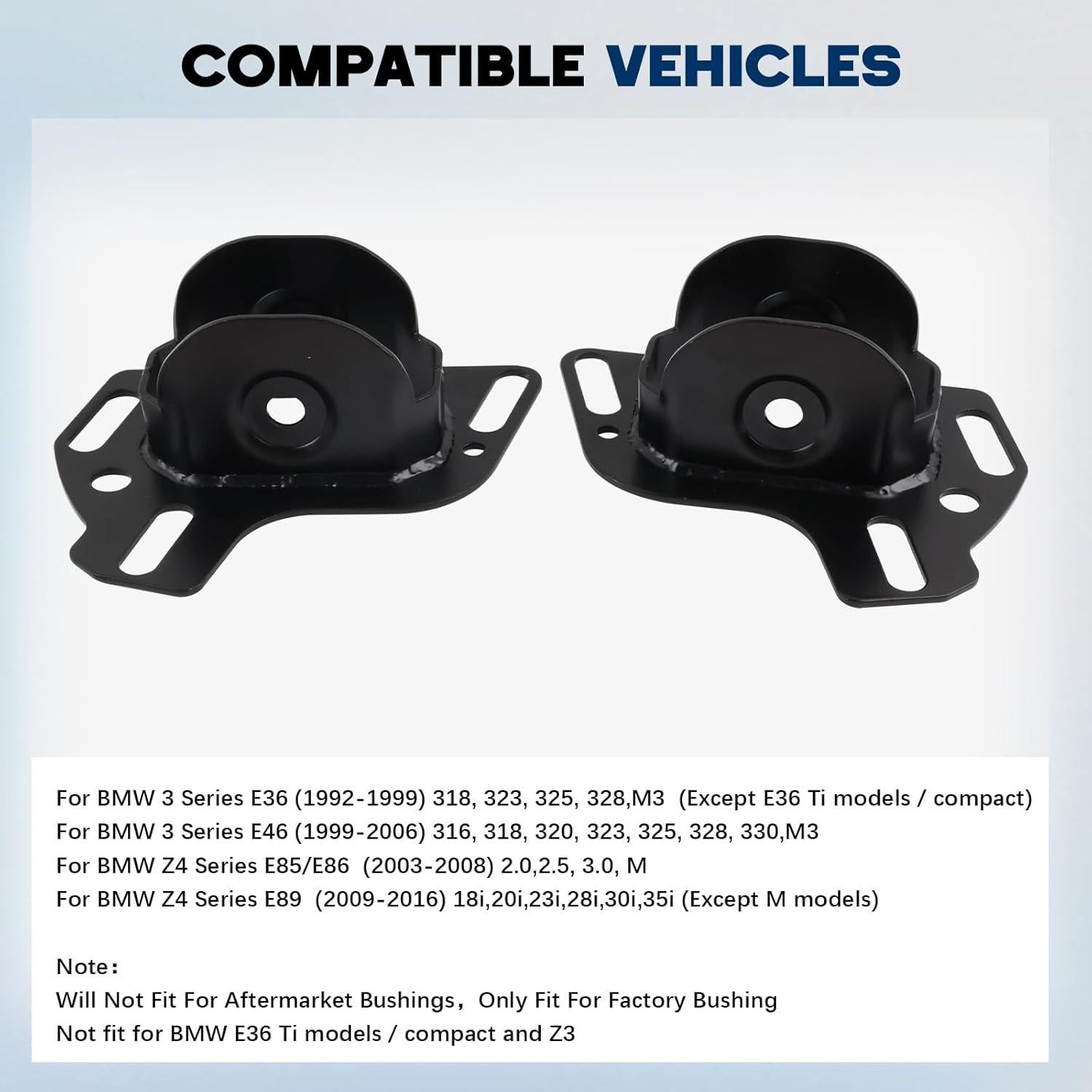 Soportes de Brazo de Arrastre Ajustables Anwenchapey ENM046-BK para BMW