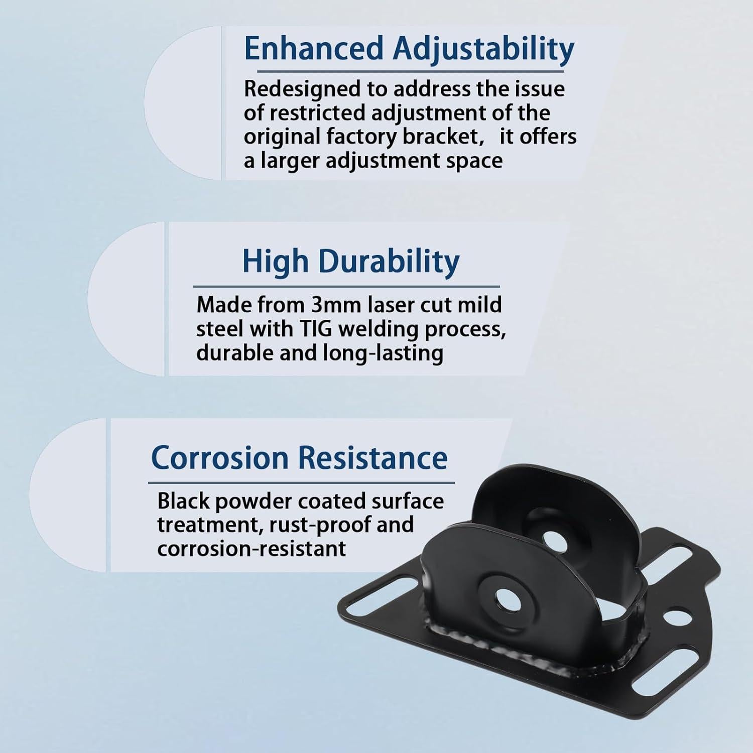 Soportes de Brazo de Arrastre Ajustables Anwenchapey ENM046-BK para BMW