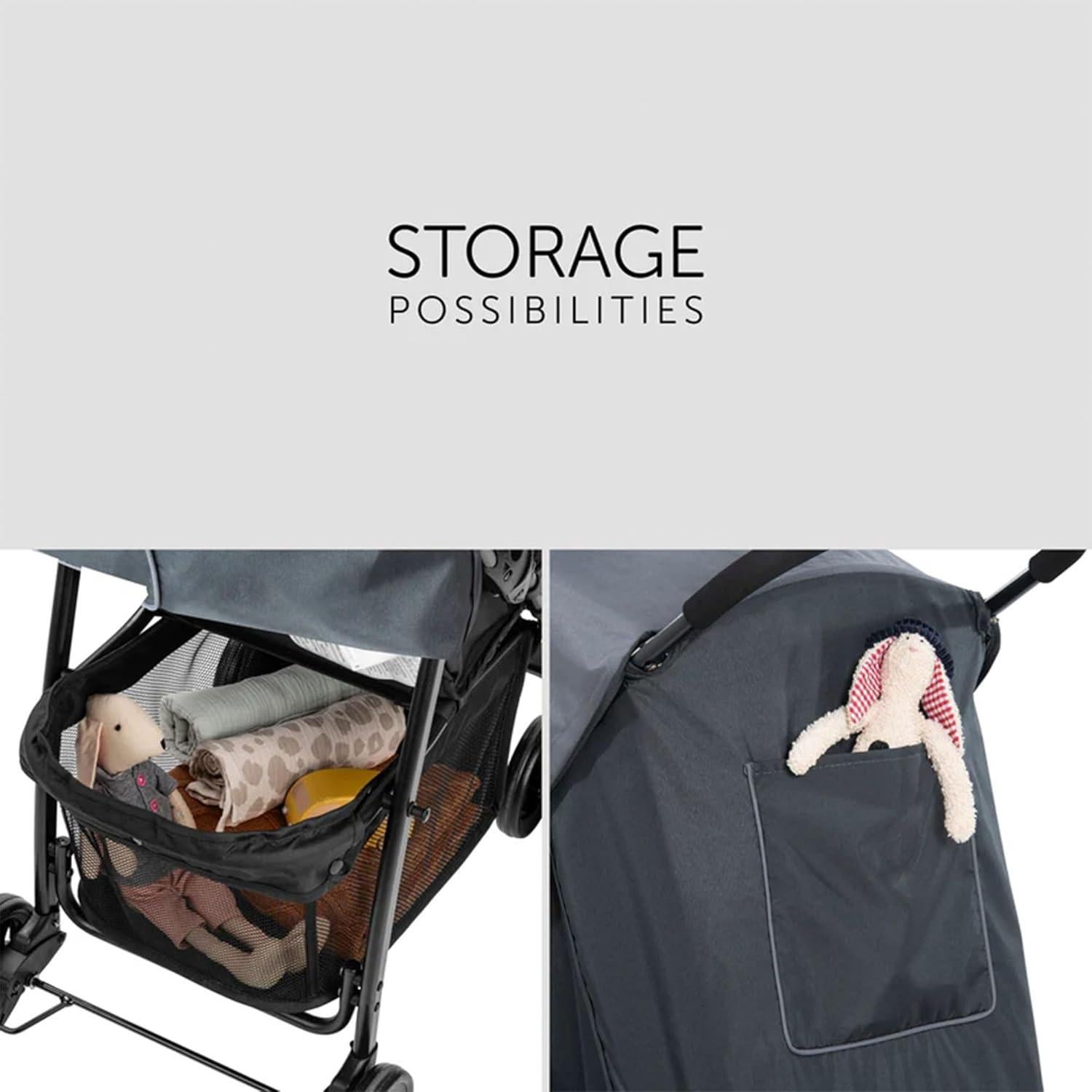 Cochecito Hauck 171424 Plegable Ligero 5 Puntos Carbón