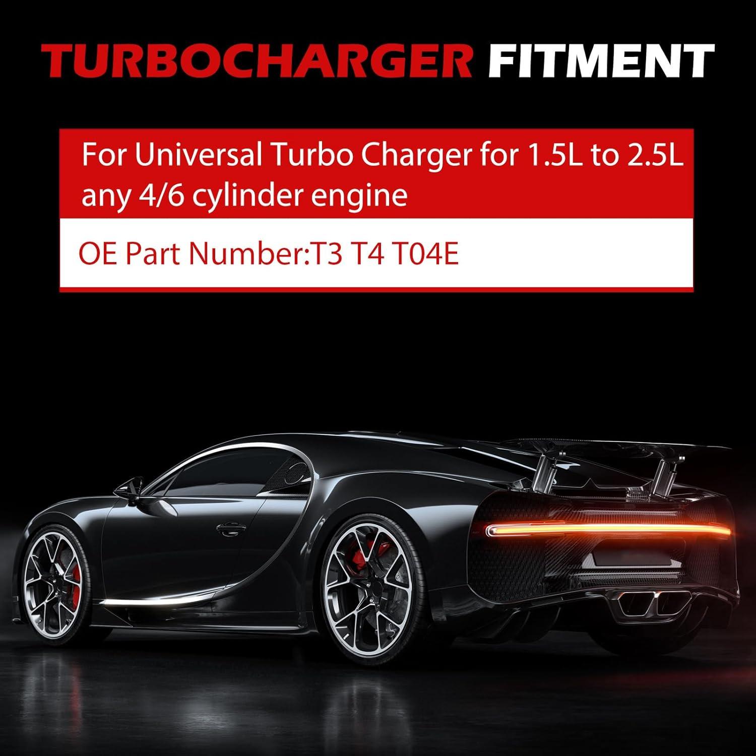 Turbo Turboalimentador Autodevil T3/T4 400HP 1.5L-2.5L