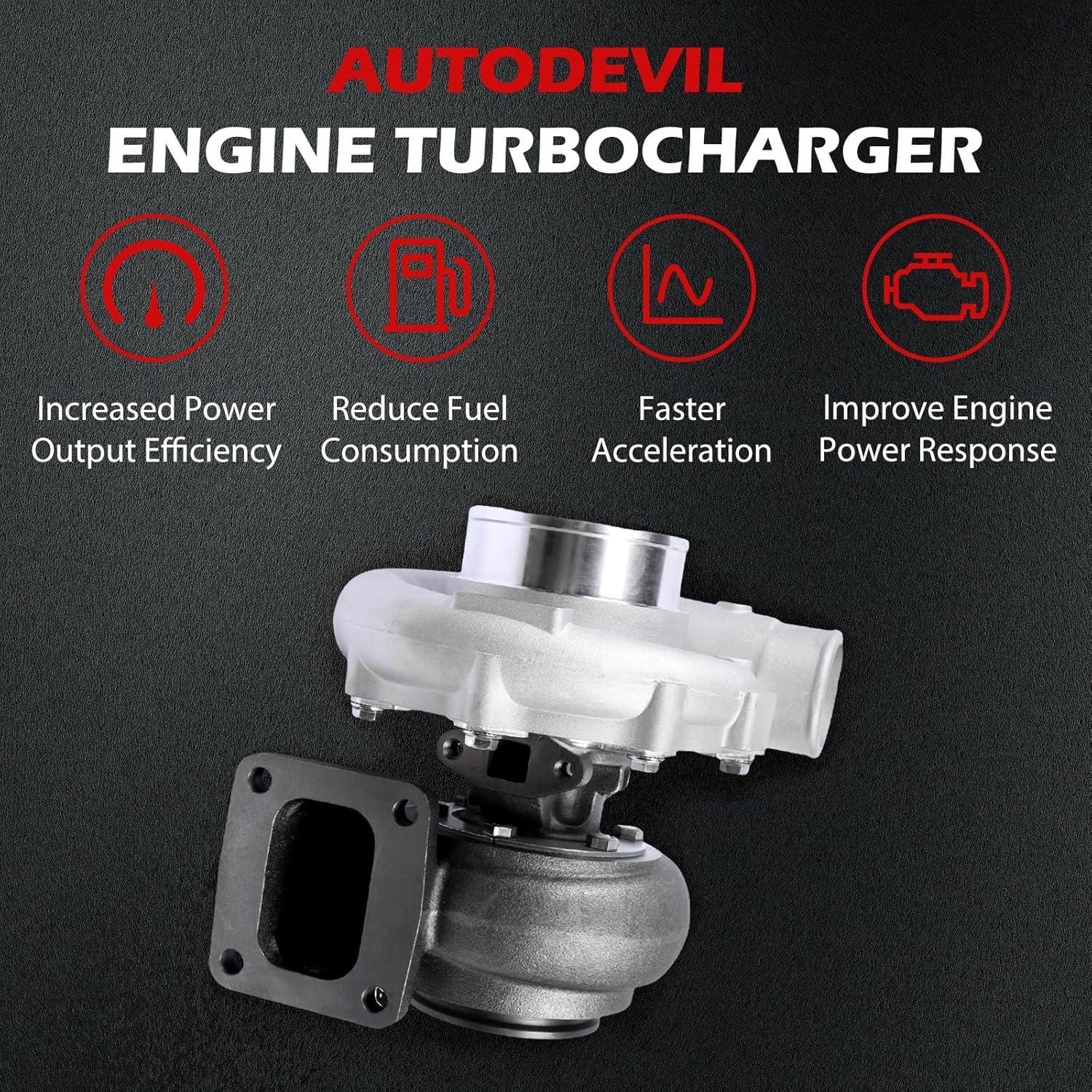 Turboalimentador T76 Autodevil para V8 +3.5L, Brida T4