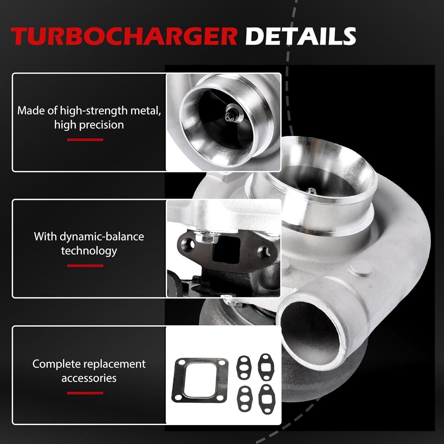 Turboalimentador T76 Autodevil para V8 +3.5L, Brida T4