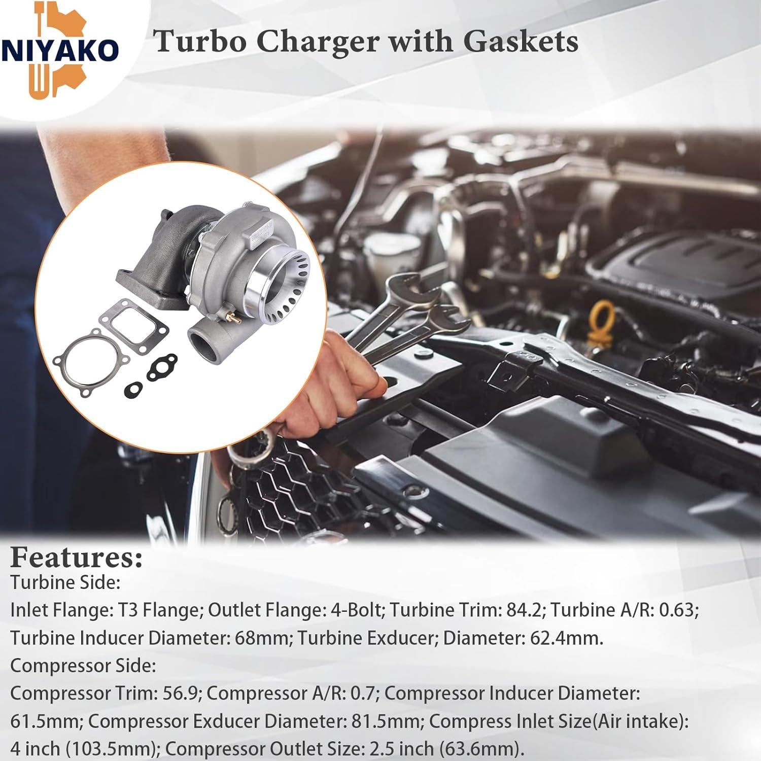 Cargador Turbo Niyako GT3582 para Motores 2.5L-6.0L