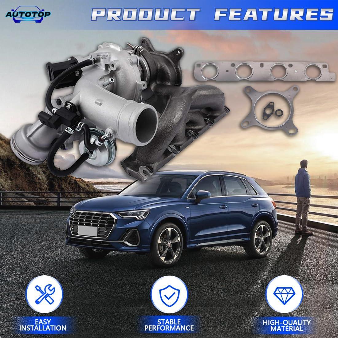 Turbocompresor AUTOTOP K03 para Audi A3 Q3 y VW Jetta 2.0L
