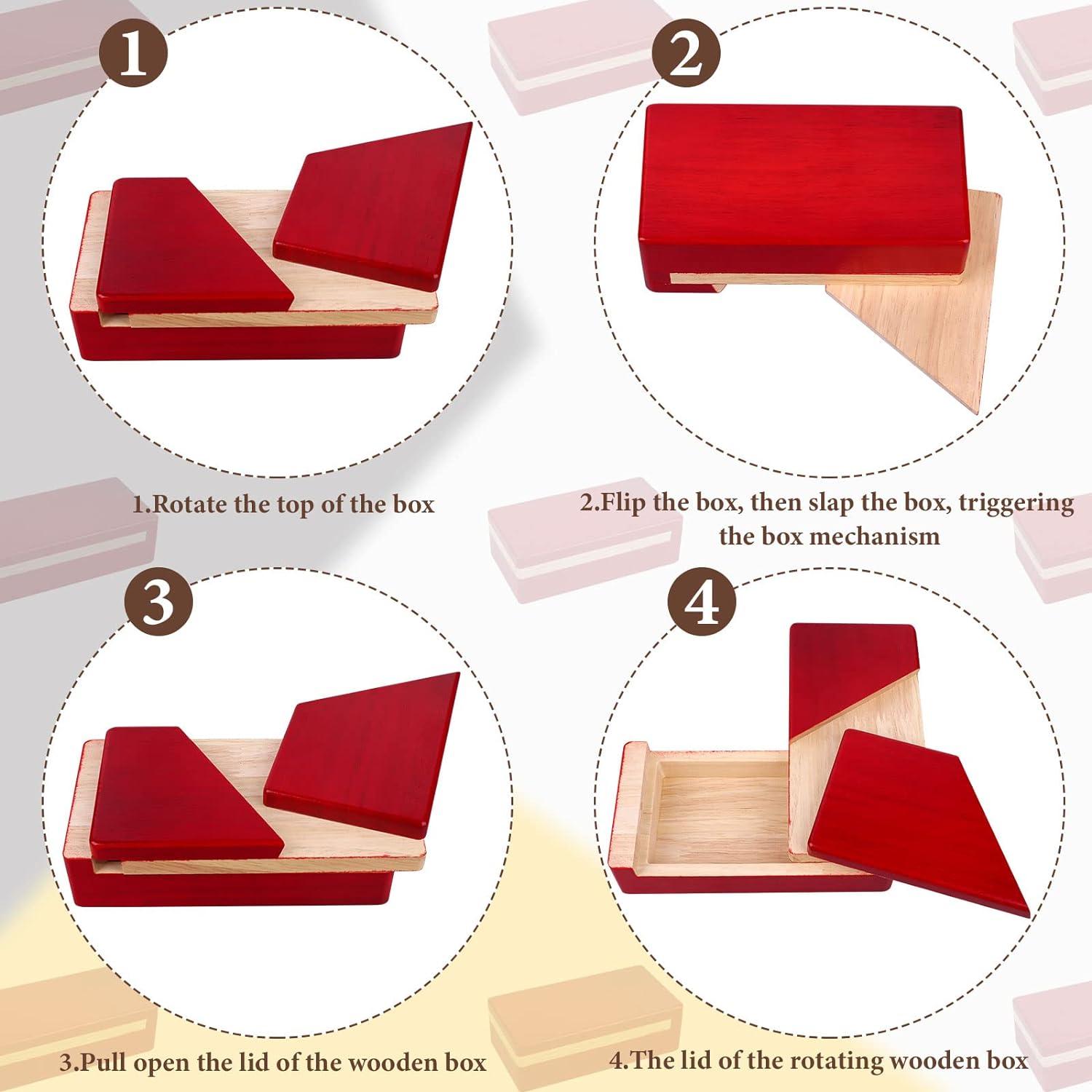 Caja de Rompecabezas Secreto de Madera YIXA 6 Piezas 3D