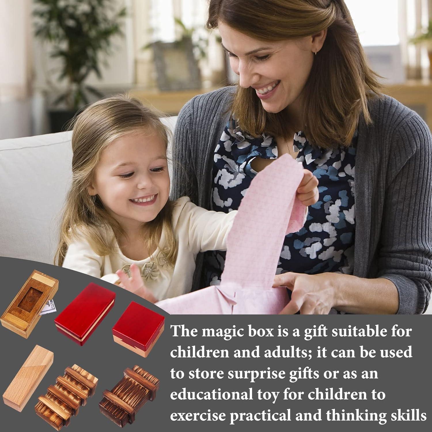 Caja de Rompecabezas Secreto de Madera YIXA 6 Piezas 3D