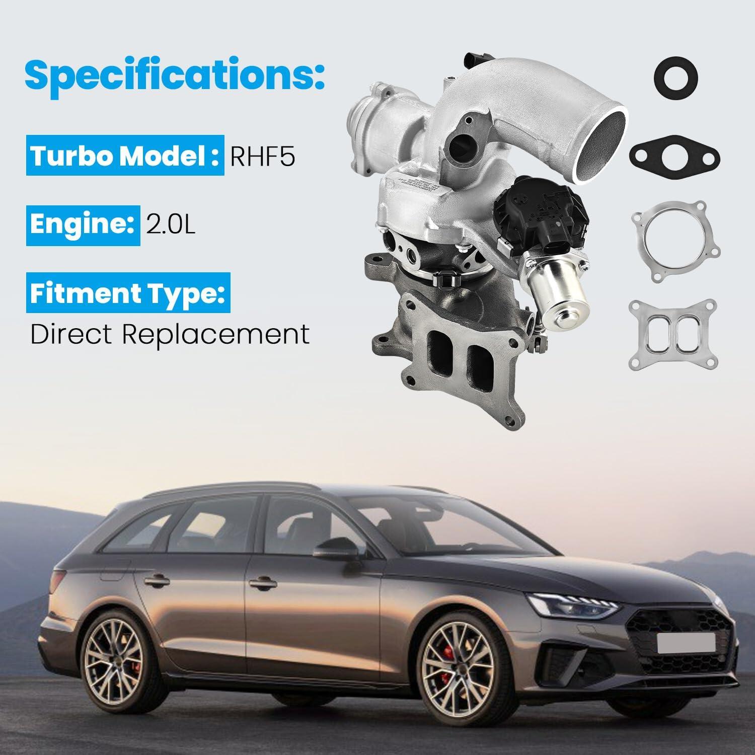 Turbocompresor VANPERT RHF5 06L145702S para Audi 2.0L 2017-2022