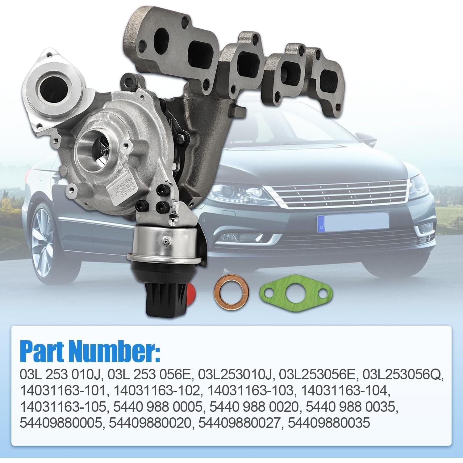 Turboalimentador VANPERT 03L253010J para VW Passat/Audi A3/Q3 2006-2014