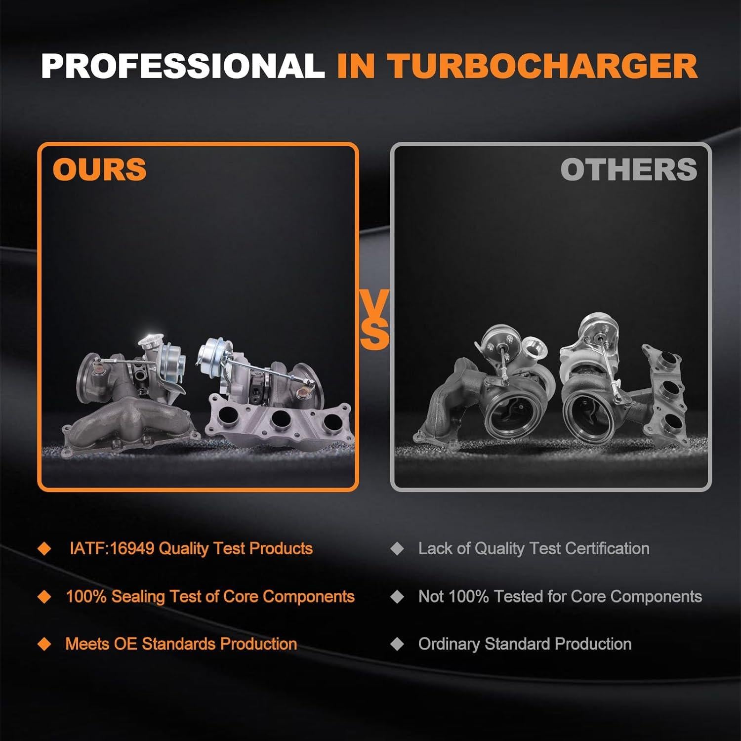 Turbocompresor Doble Topaz N54 TD03 para BMW 335i 2006-2010