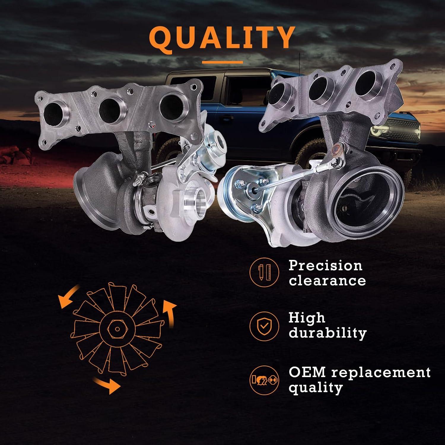 Turbocompresor Doble Topaz N54 TD03 para BMW 335i 2006-2010