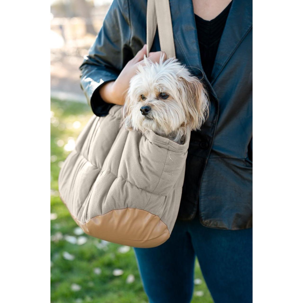 Bolso Transportador de Perro NoblePup Crema 6.8 kg Peluche
