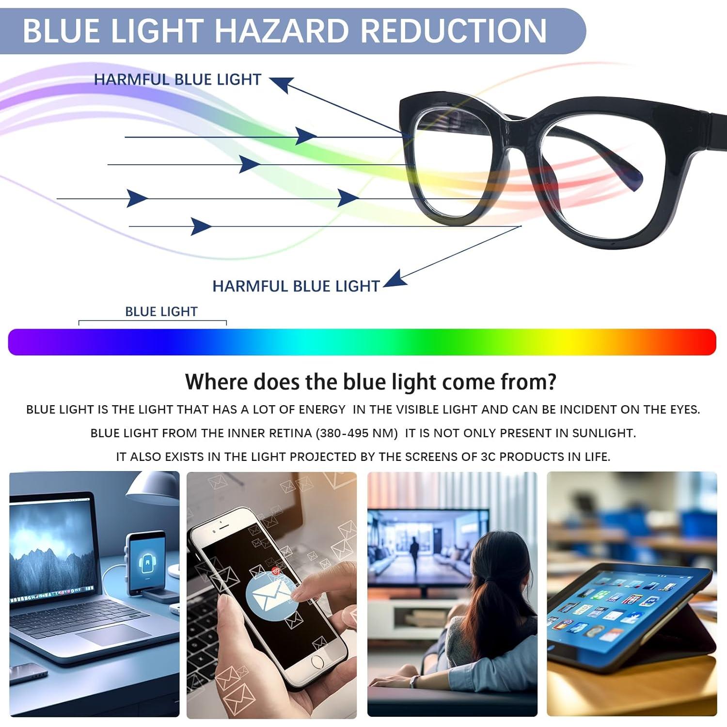 Gafas de Lectura SIGVAN 6 Pack Estilo Oprah con Luz Azul