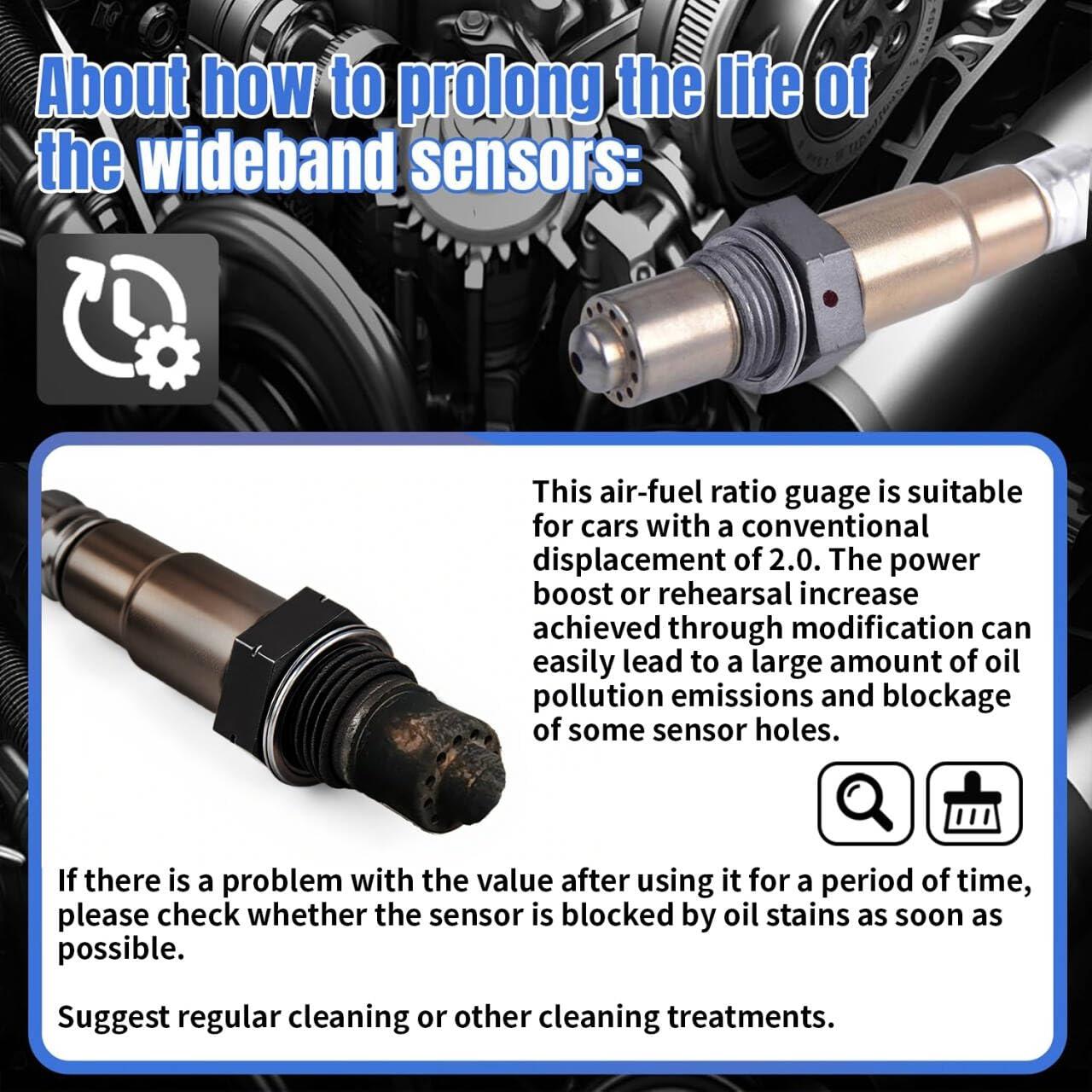 Medidor de Relación Aire/Combustible ZHSYMX 52mm Digital con Sensor LSU4.9
