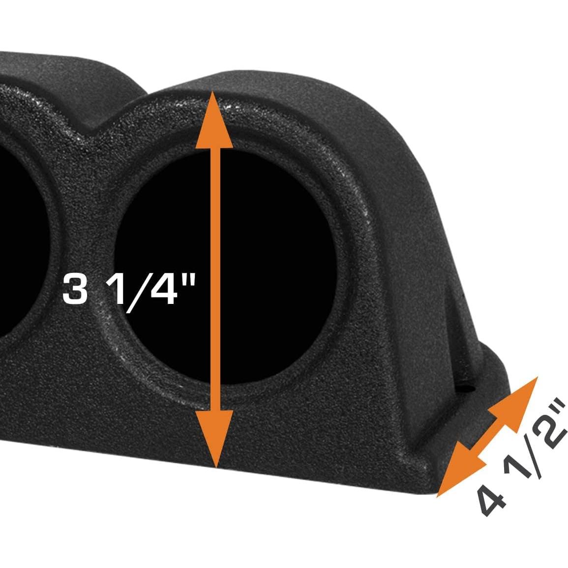 Soporte de Consola para 3 Medidores GlowShift - Universal Negro