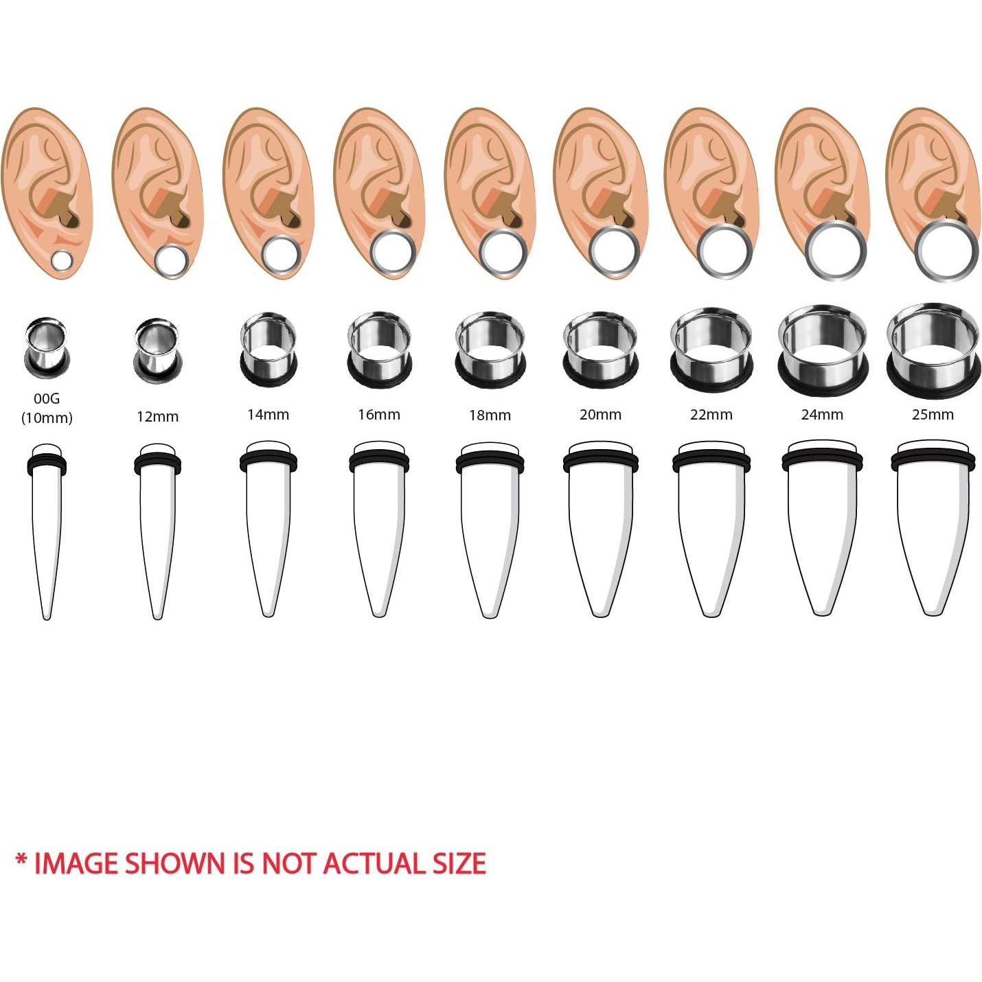 Kit de Estiramiento de Orejas BodyJ4You 36 Piezas 00G-25mm