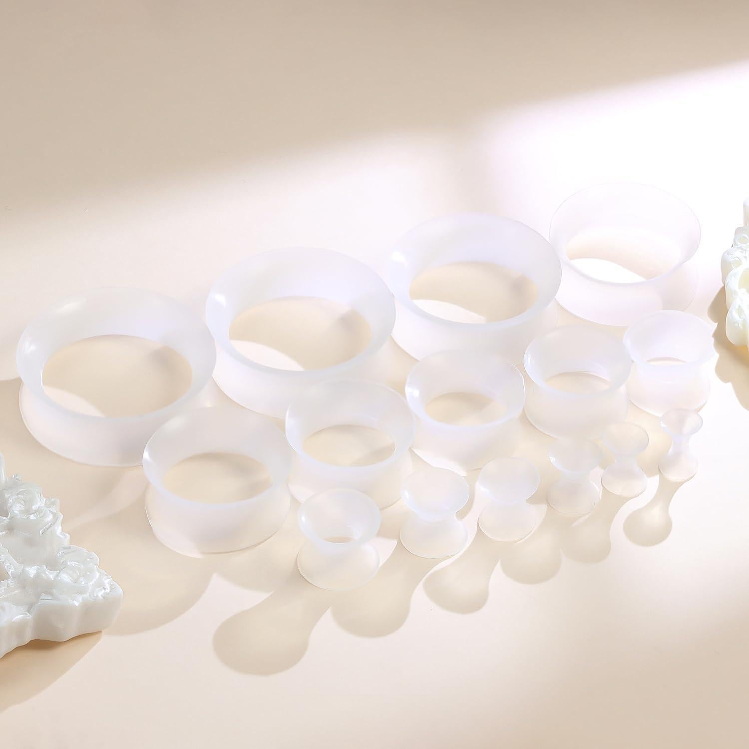 Kit de Túneles de Silicona Kwoencxi 10G-25mm 15 Tamaños