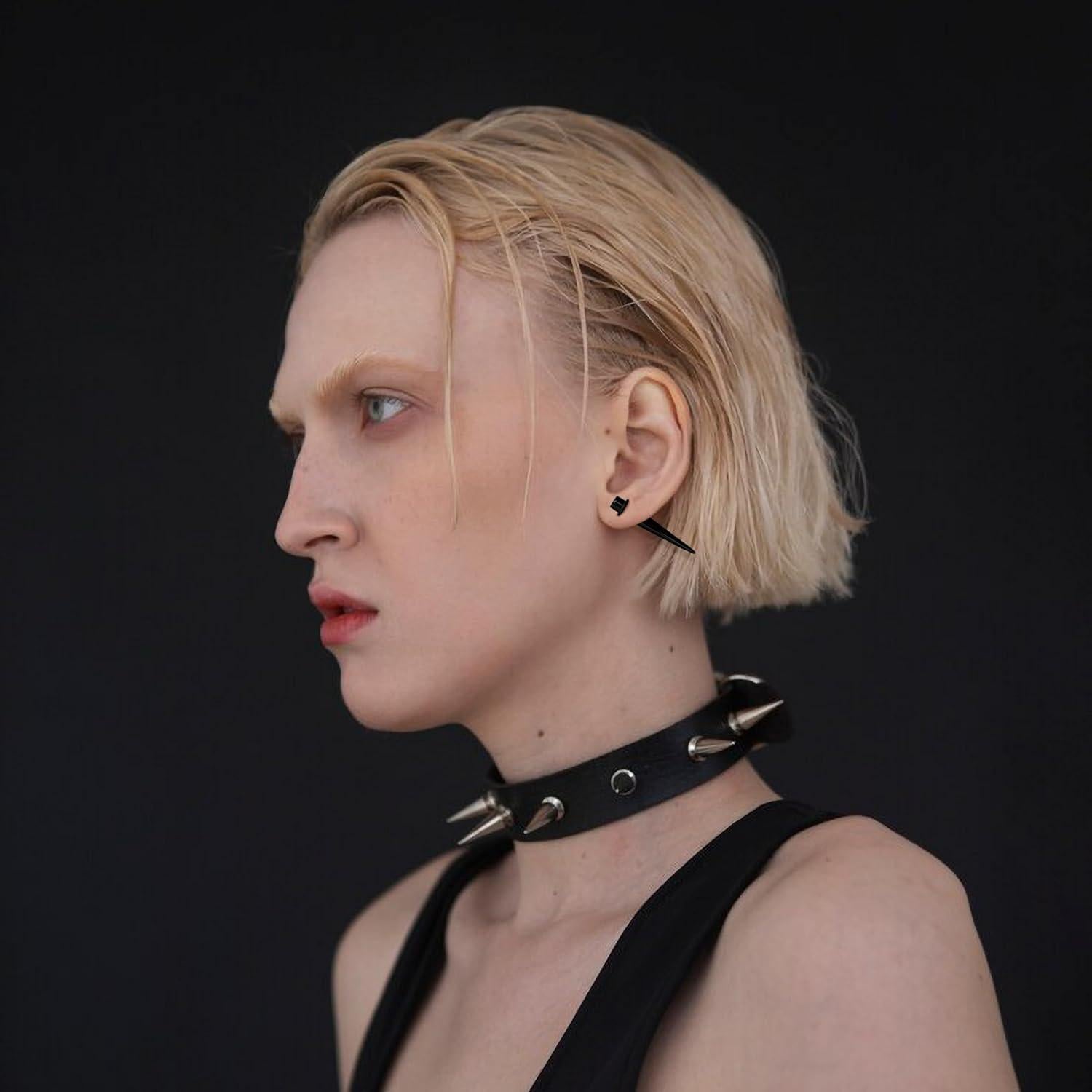 Kit de Estiramiento de Orejas 36 Piezas Acrílico 14G-00G Negro