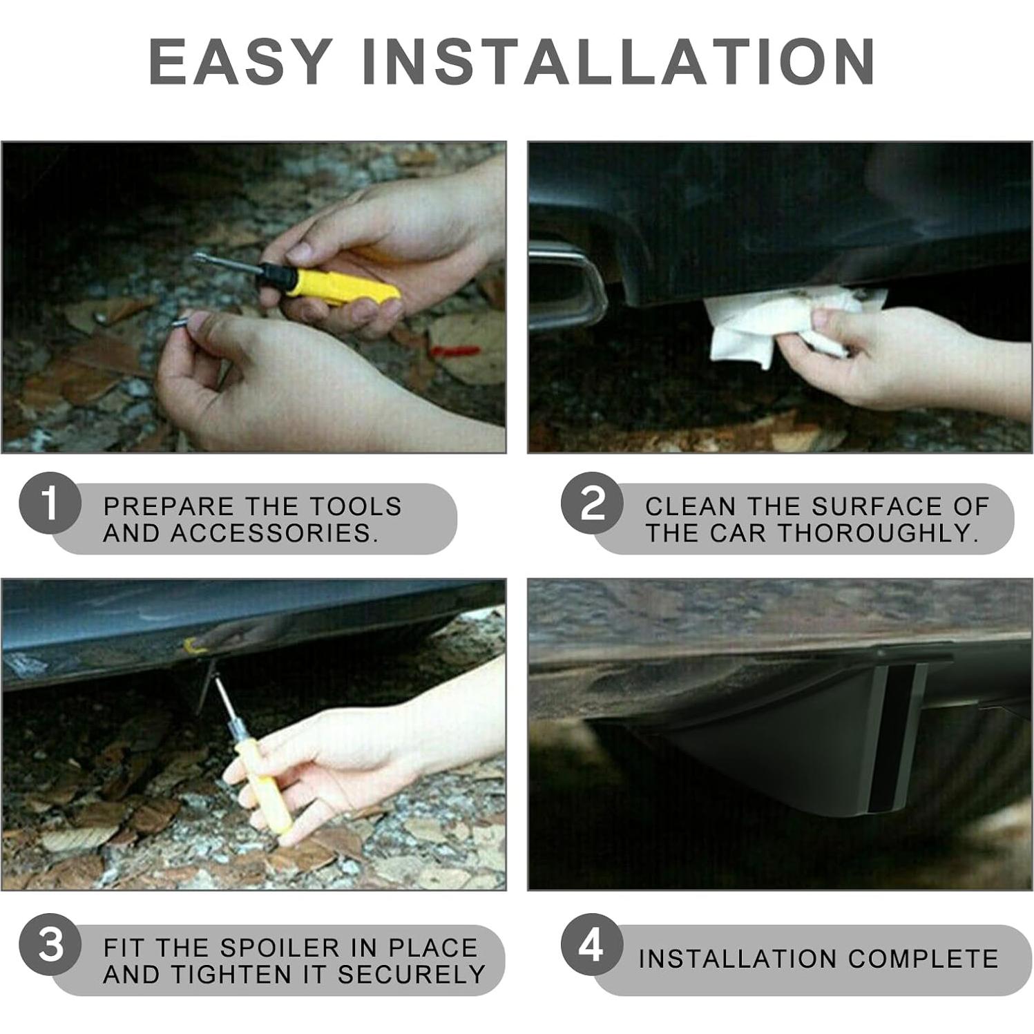 Alerón trasero universal DREAMIZER 31" negro ABS para auto