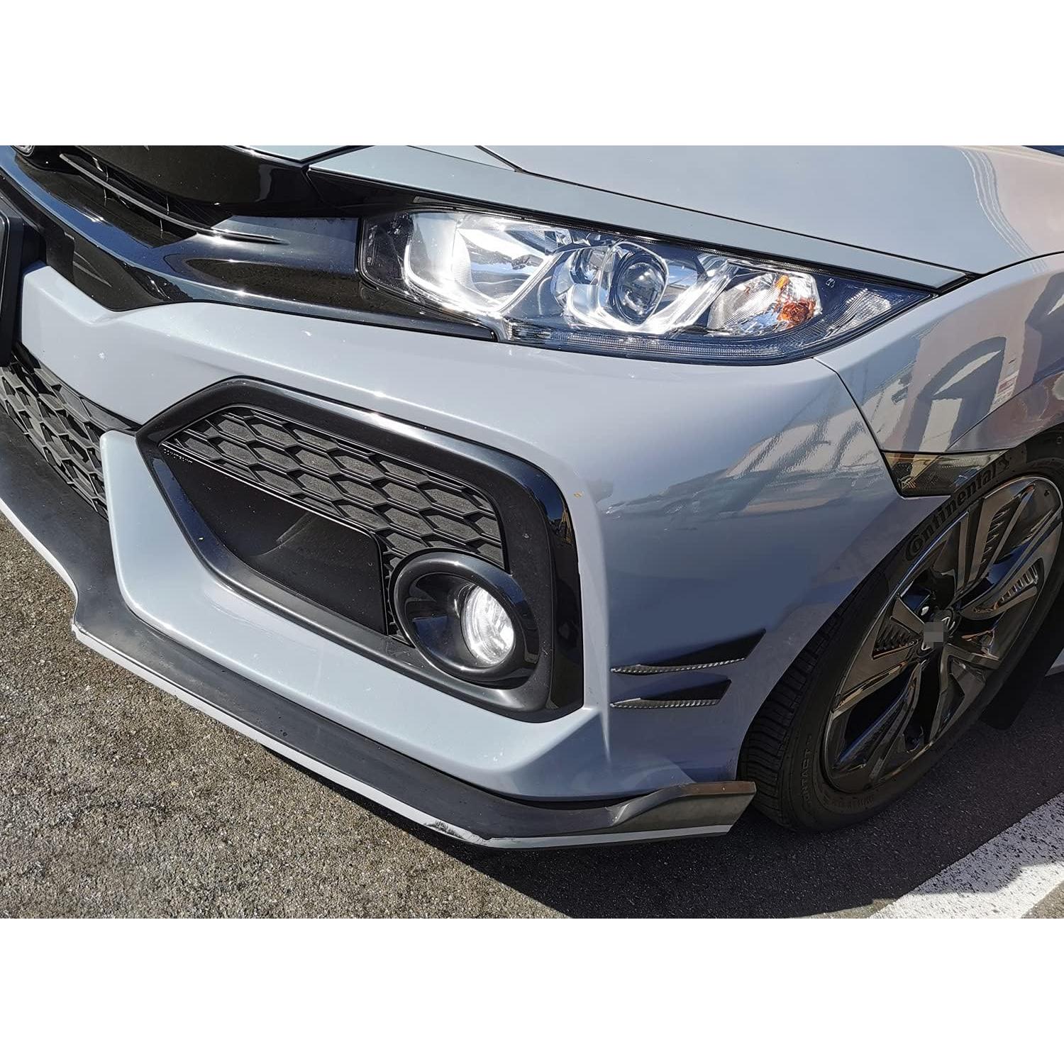 Aletas de Difusor de Carrocería iJDMTOY Fibra de Carbono Negra