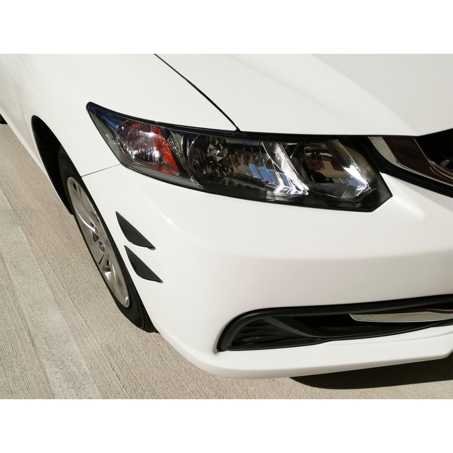 Aletas de Difusor de Carrocería iJDMTOY Fibra de Carbono Negra