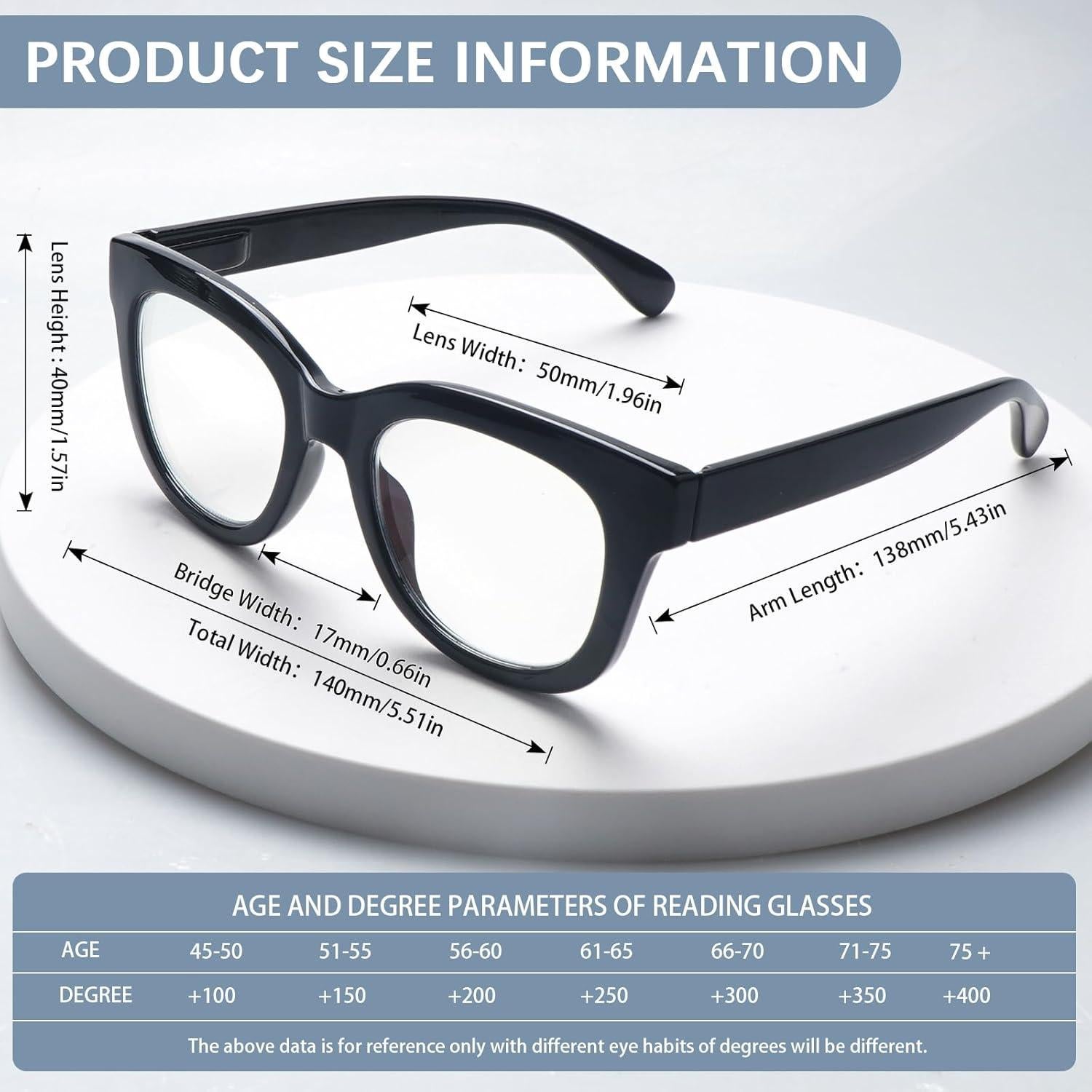 Gafas de Lectura SIGVAN 6 Pack Estilo Oprah 2.25x