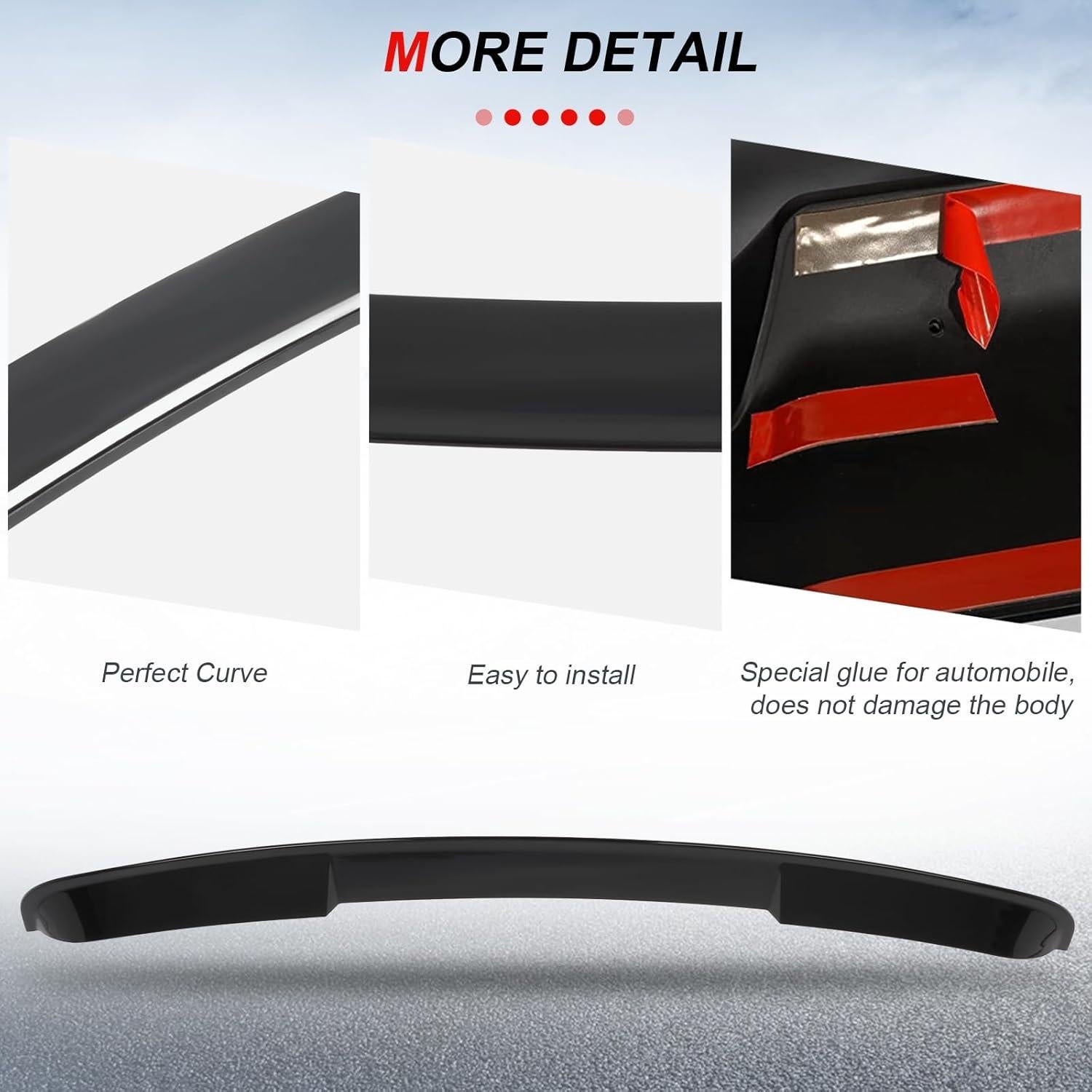 Alerón de Techo para Kia K5 2021-2023 - CCIYU ABS Negro