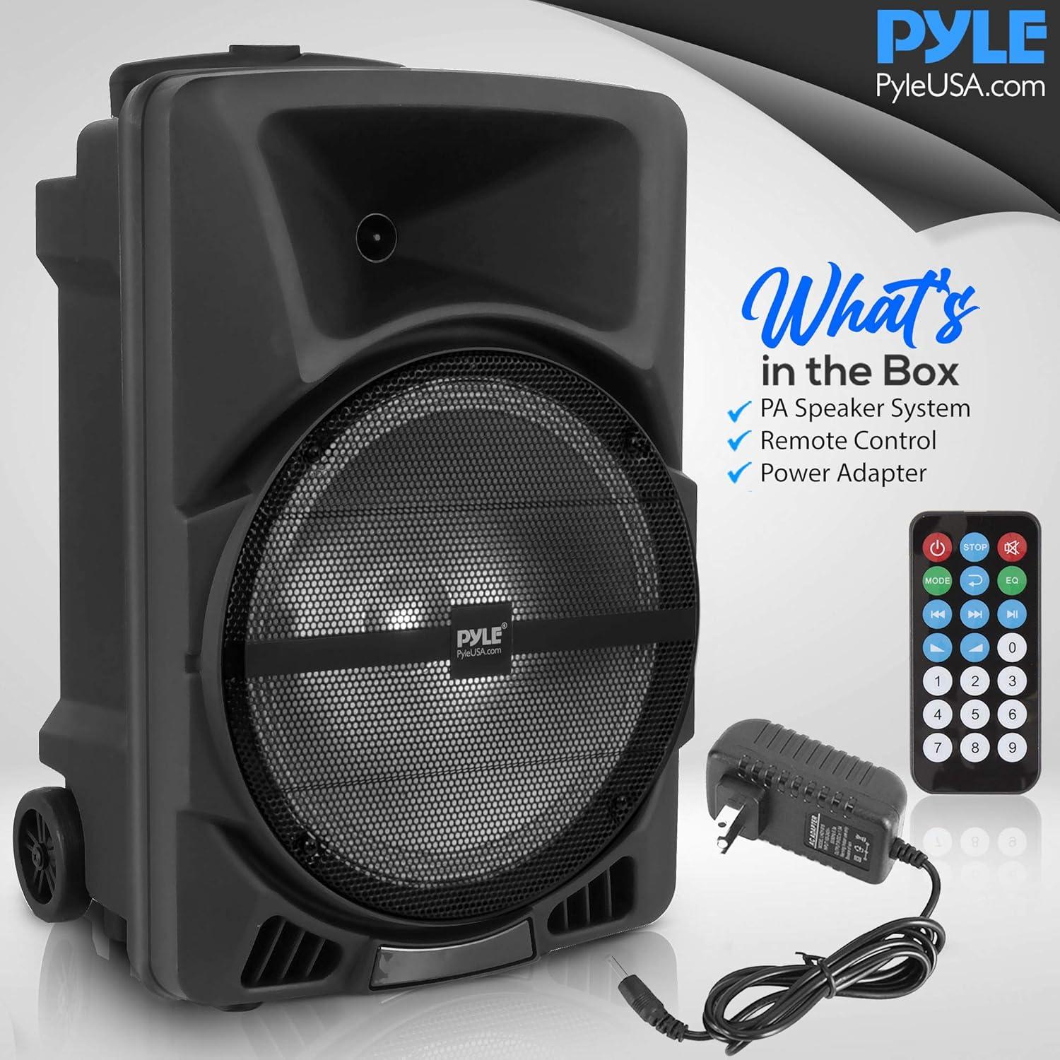 Altavoz PA portátil Pyle PPHP1244B 800W Bluetooth con luces LED