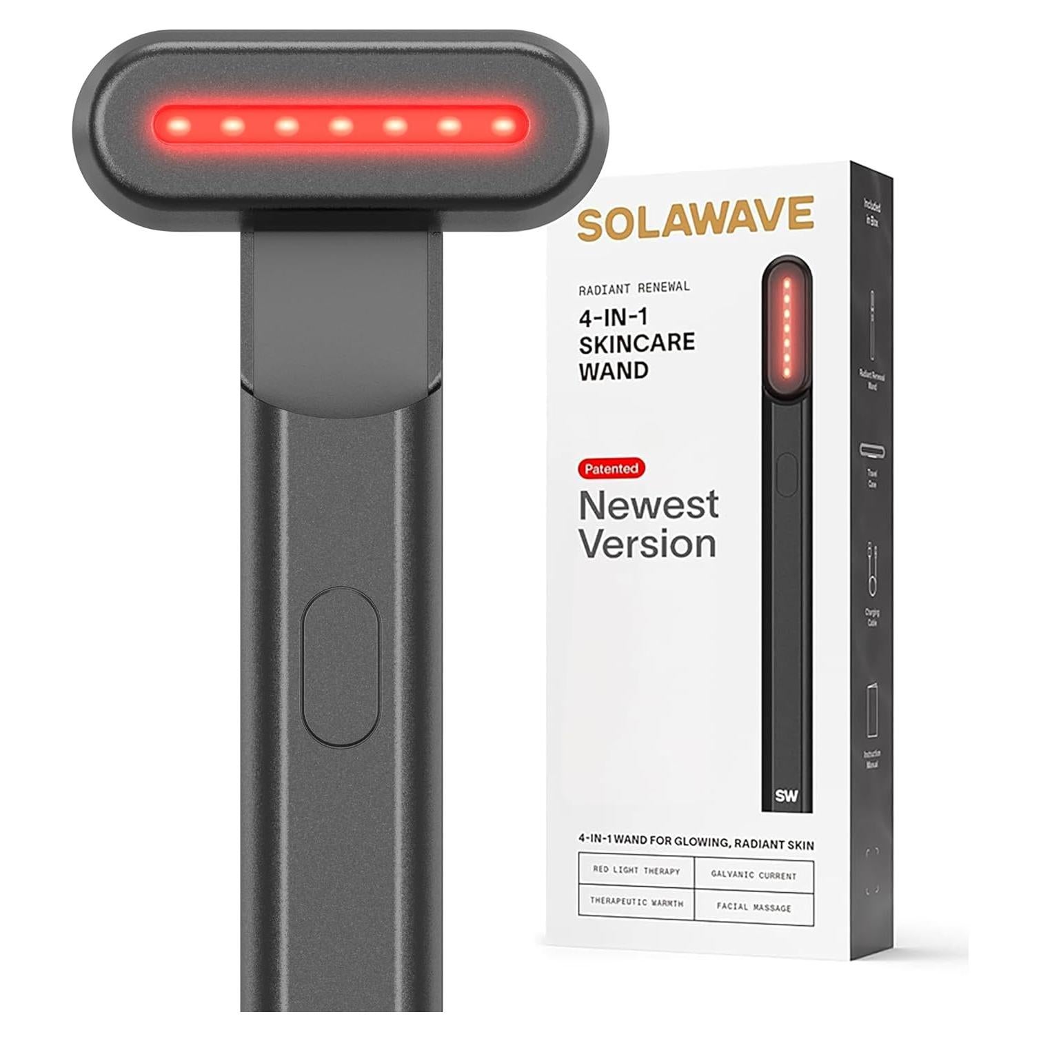 Varita Facial Solawave 4 en 1 | Terapia Luz Roja