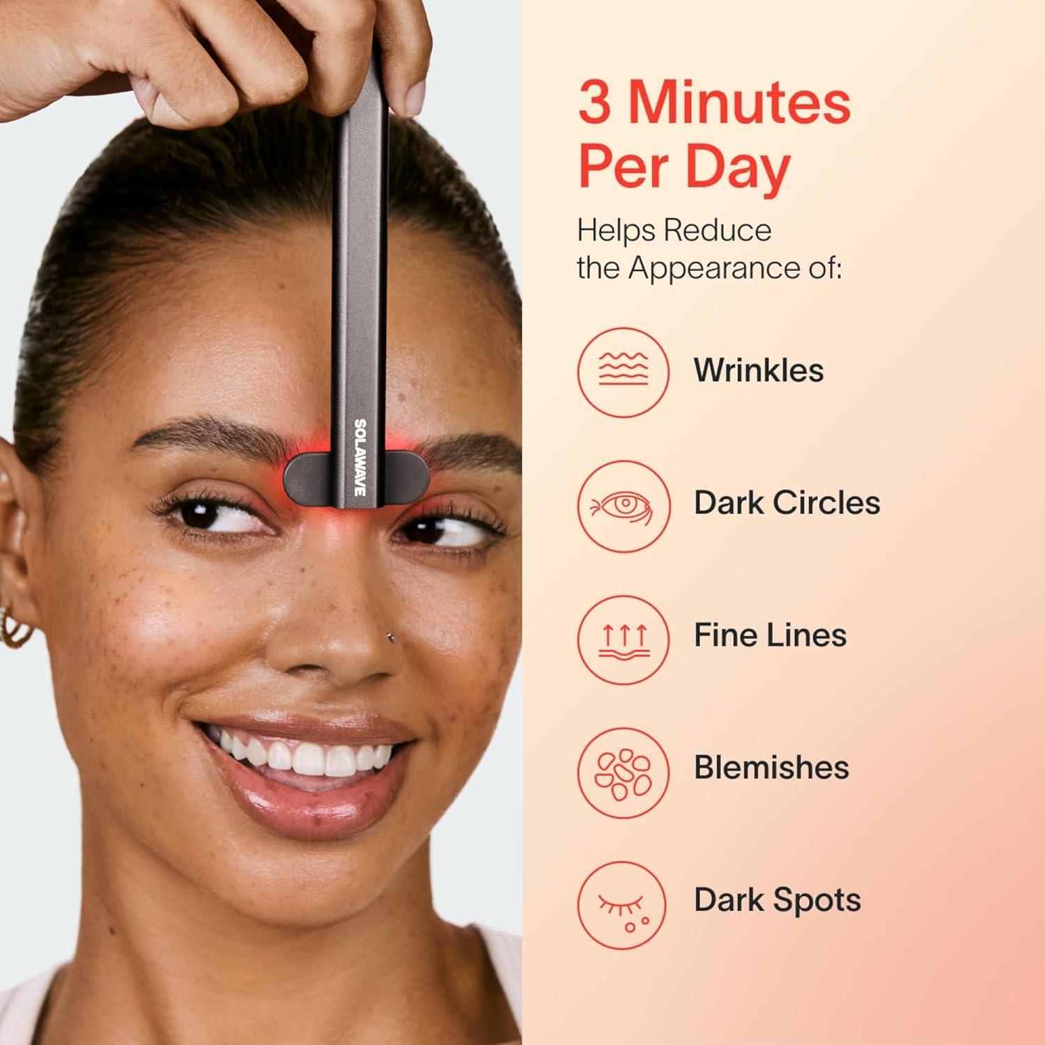 Varita Facial Solawave 4 en 1 | Terapia Luz Roja