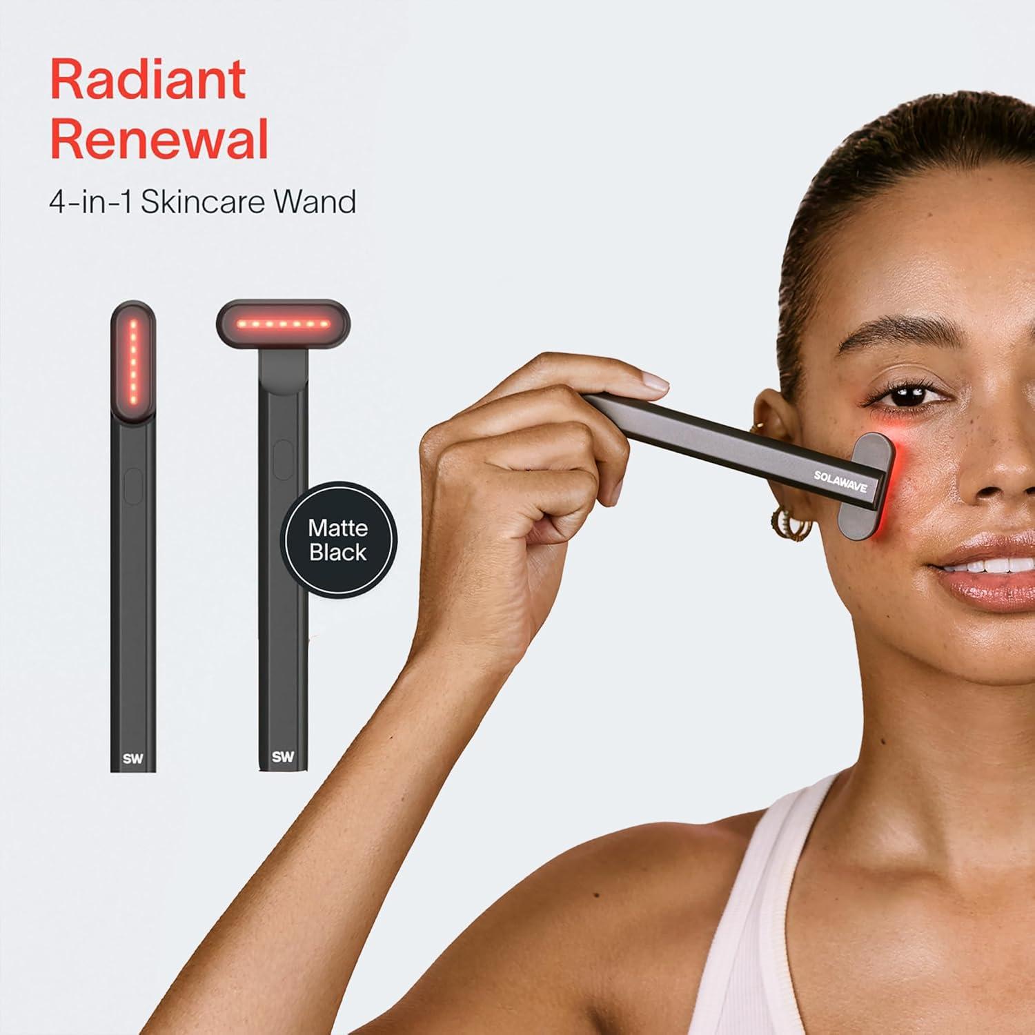 Varita Facial Solawave 4 en 1 | Terapia Luz Roja