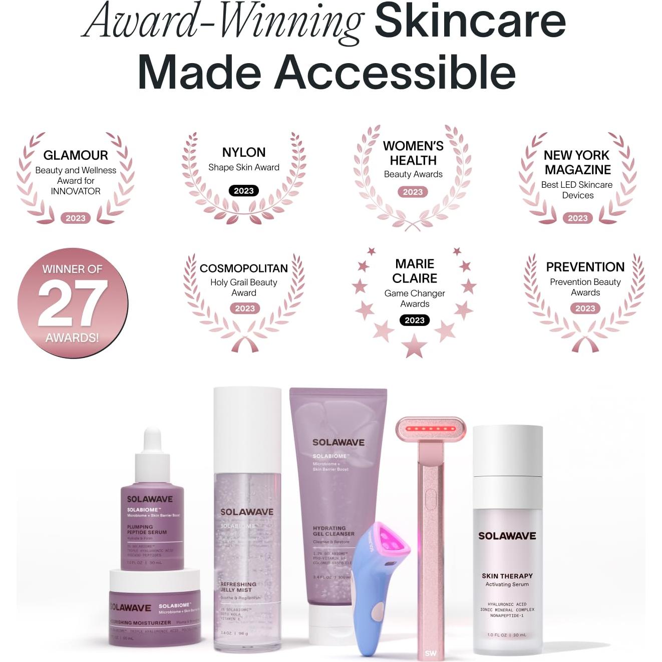 Varita Facial Solawave 4 en 1 | Terapia Luz Roja