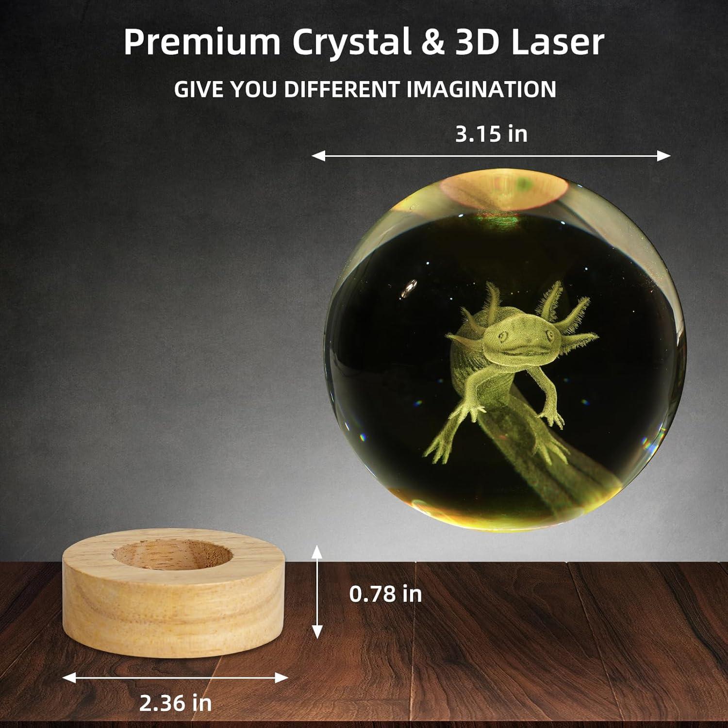 Luz Nocturna Axolote 3D ZXBLAQ 8 cm LED 16 Colores