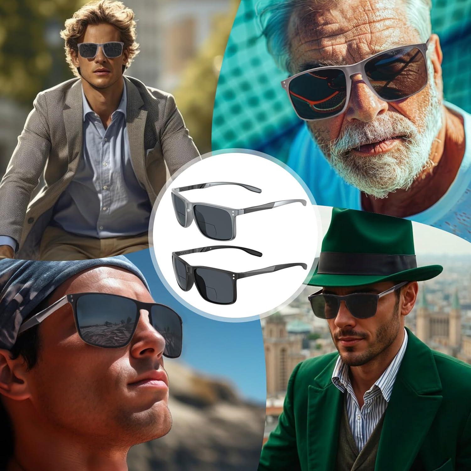 Gafas de lectura bifocales JO 2 Pack - UV400 para hombres